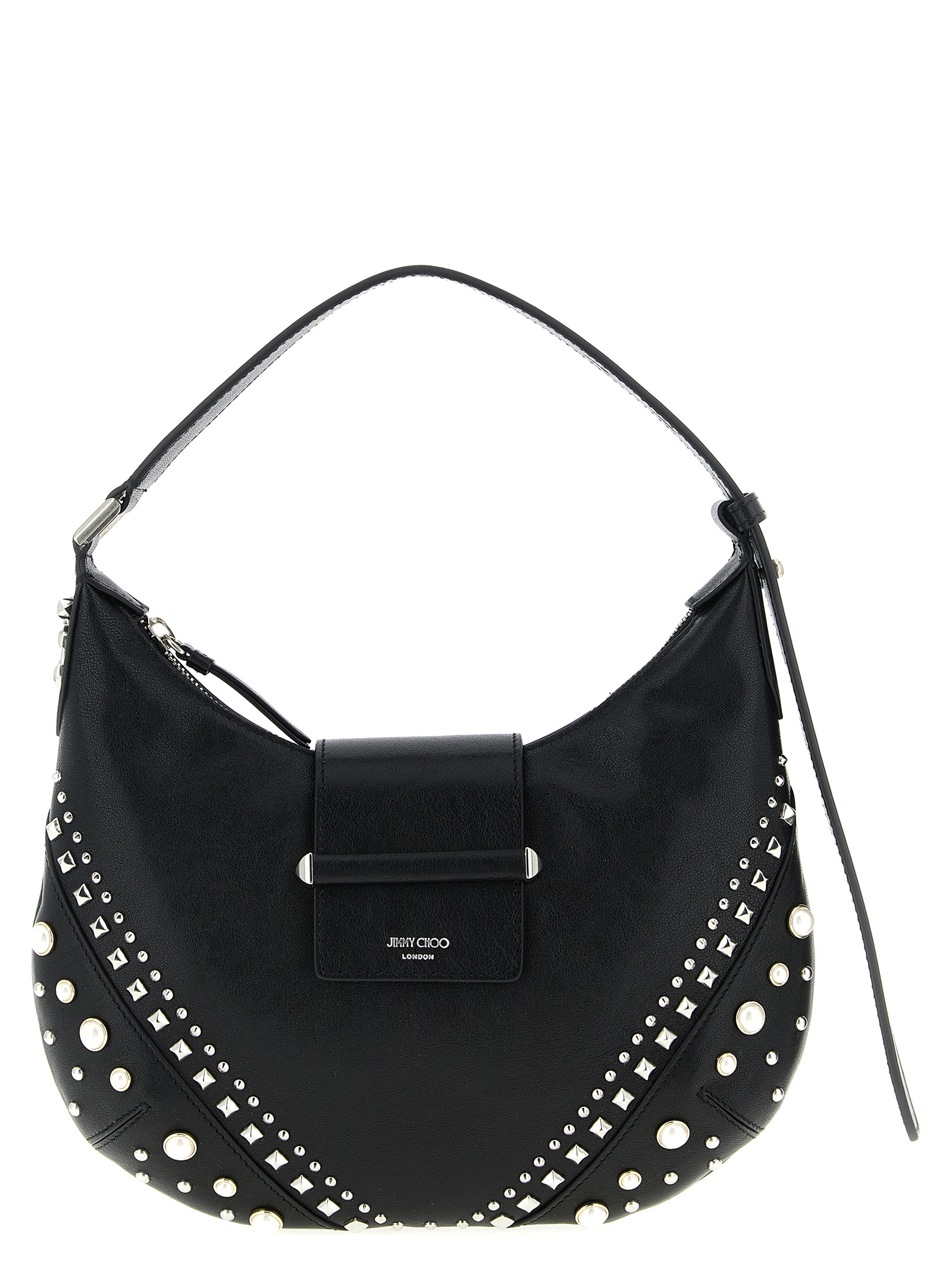 'Bar Hobo' shoulder bag BARHOBOSQXBBLACKIVORYANTIQUESILVER (JIMMY CHOO / ハンドバッグ・ショルダーバッグ ) | JIMMY CHOO (ジミー チュウ)