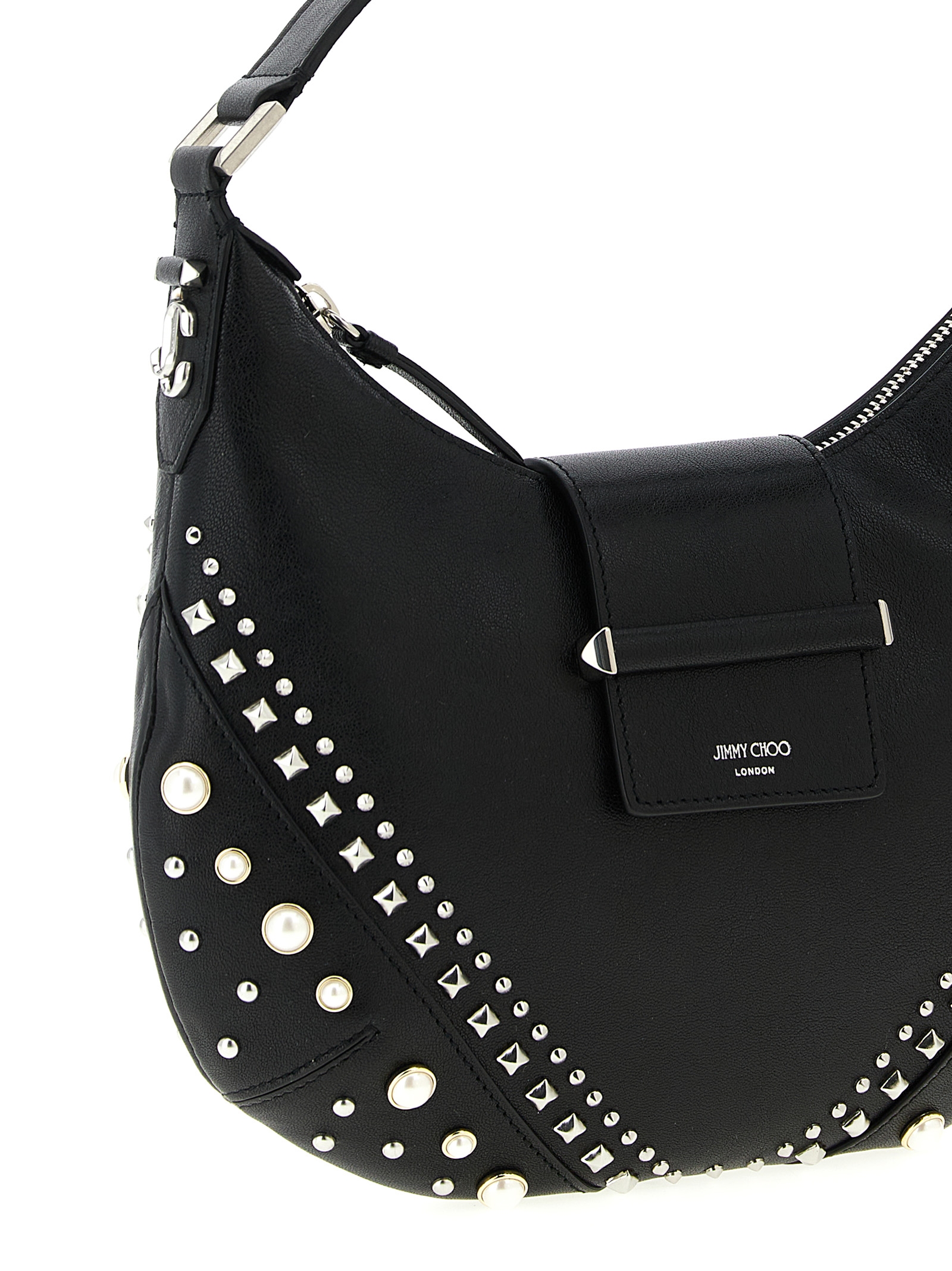 'Bar Hobo' shoulder bag BARHOBOSQXBBLACKIVORYANTIQUESILVER (JIMMY CHOO / ハンドバッグ・ショルダーバッグ ) | JIMMY CHOO (ジミー チュウ)(2)