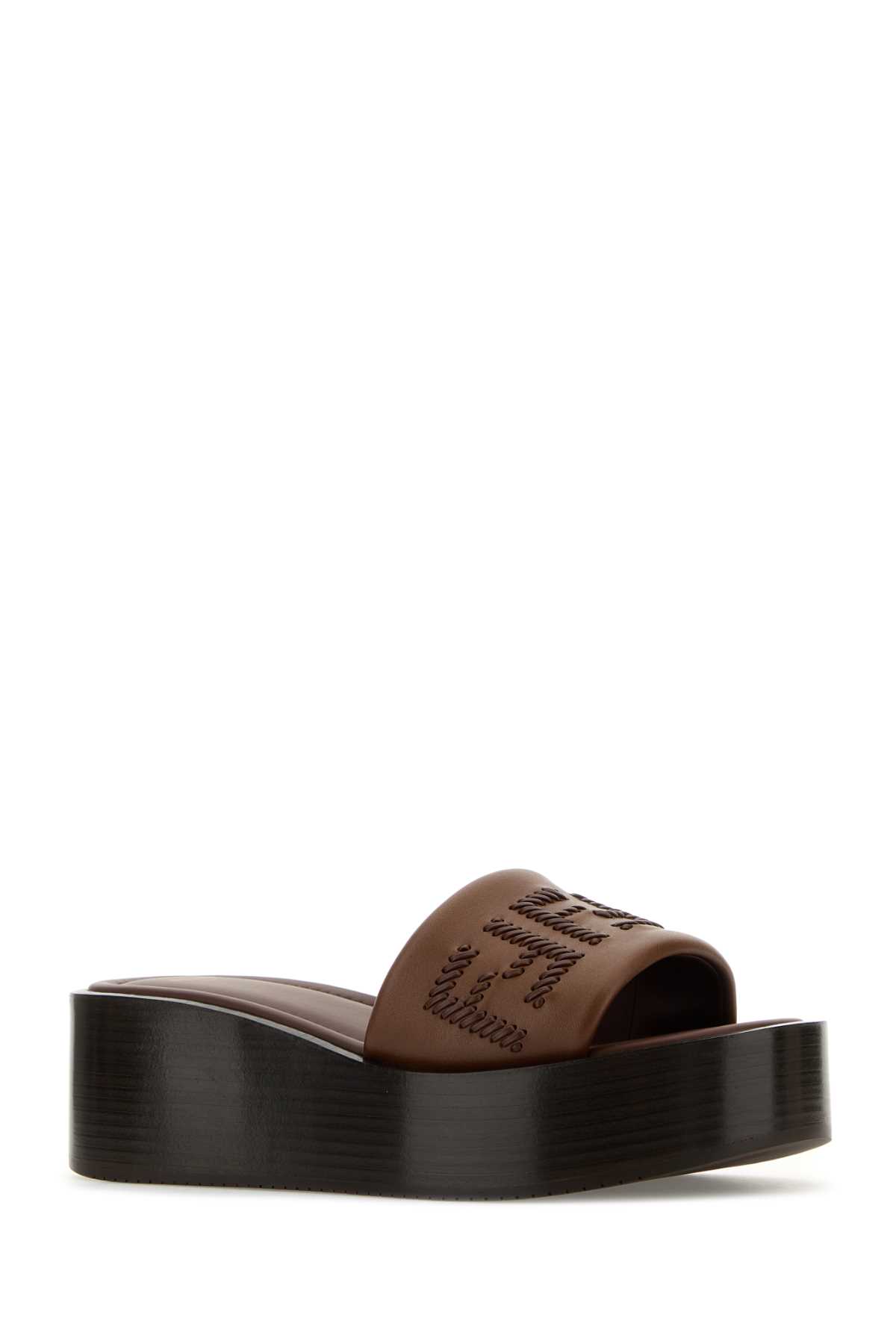 Brown leather Fendi Sunshine slippers 8R8692ATSWF1STJ (FENDI / サンダル ) | FENDI (フェンディ)(1)