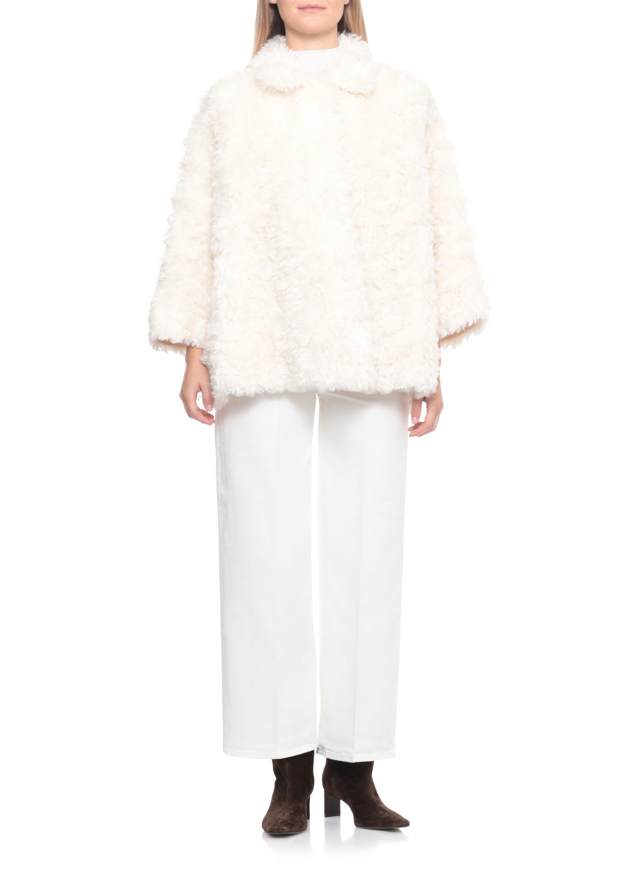 VALENTINI 1972 Coats Ivory E3151TRICOTOFFWHITE (VALENTINI 1972 / レザー&ファージャケット・コート ) | VALENTINI 1972 (ヴァレンティーニ 1972)(1)