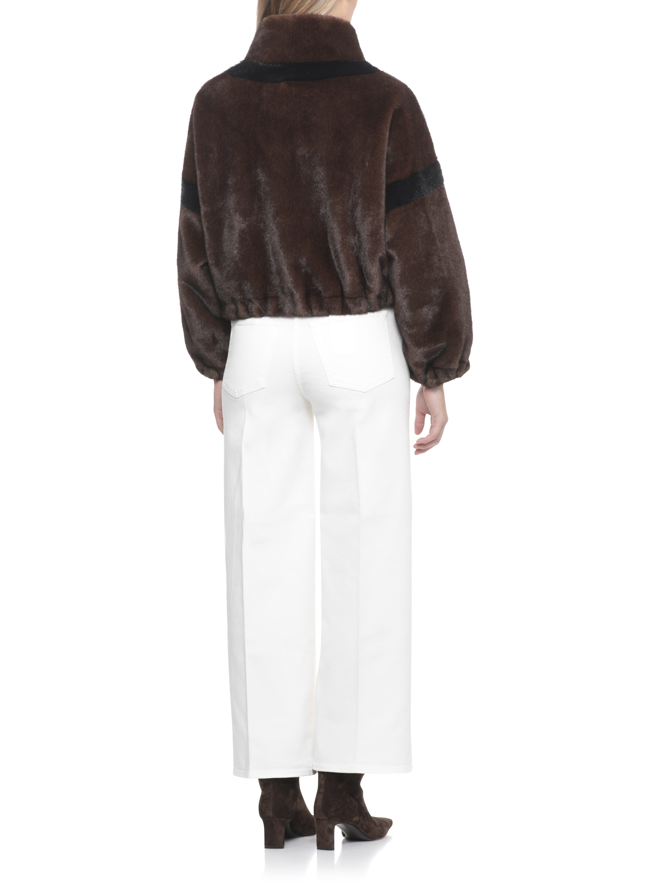 VALENTINI 1972 Coats Brown E3106ECOMINKBICOLORCOCOANAVY (VALENTINI 1972 / レザー&ファージャケット・コート ) | VALENTINI 1972 (ヴァレンティーニ 1972)(2)