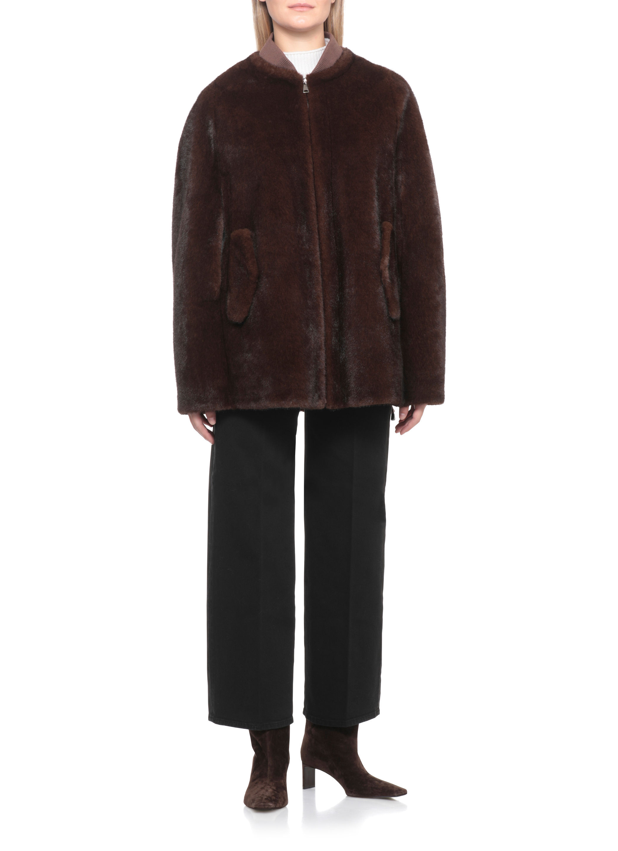 VALENTINI 1972 Coats Brown E3112ECOMINKCOCOA (VALENTINI 1972 / レザー&ファージャケット・コート ) | VALENTINI 1972 (ヴァレンティーニ 1972)(1)