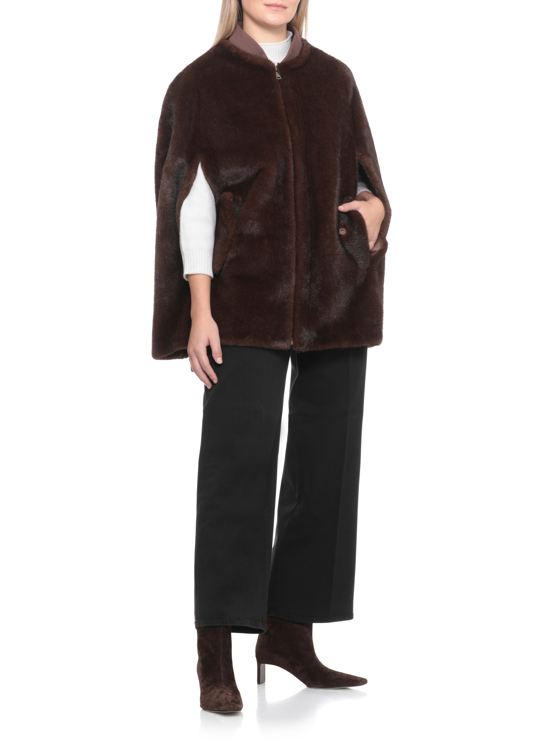 VALENTINI 1972 Coats Brown E3112ECOMINKCOCOA (VALENTINI 1972 / レザー&ファージャケット・コート ) | VALENTINI 1972 (ヴァレンティーニ 1972)(4)