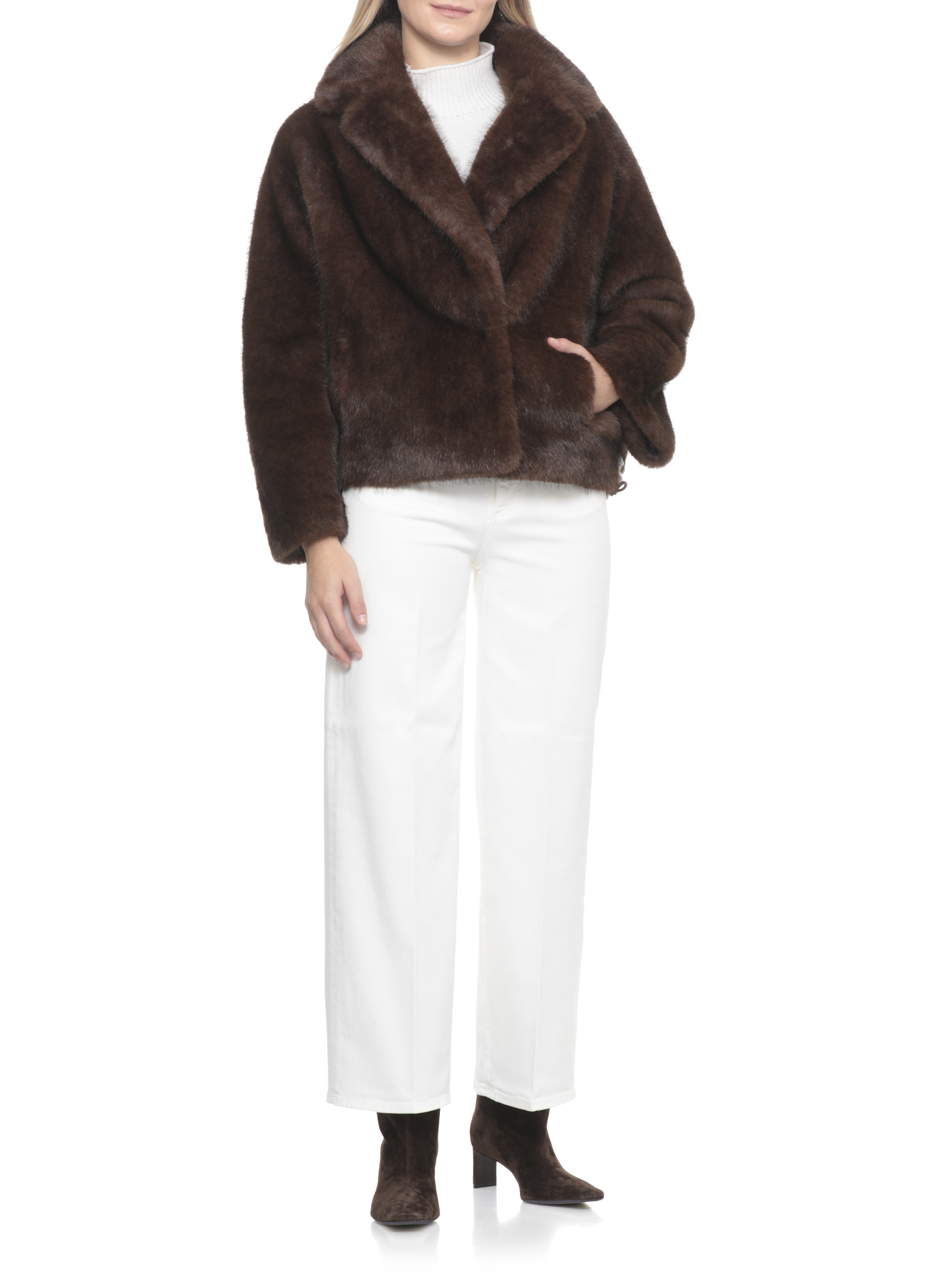 VALENTINI 1972 Coats Brown E3145ECOZIBELLINOCOCOA (VALENTINI 1972 / レザー&ファージャケット・コート ) | VALENTINI 1972 (ヴァレンティーニ 1972)(4)