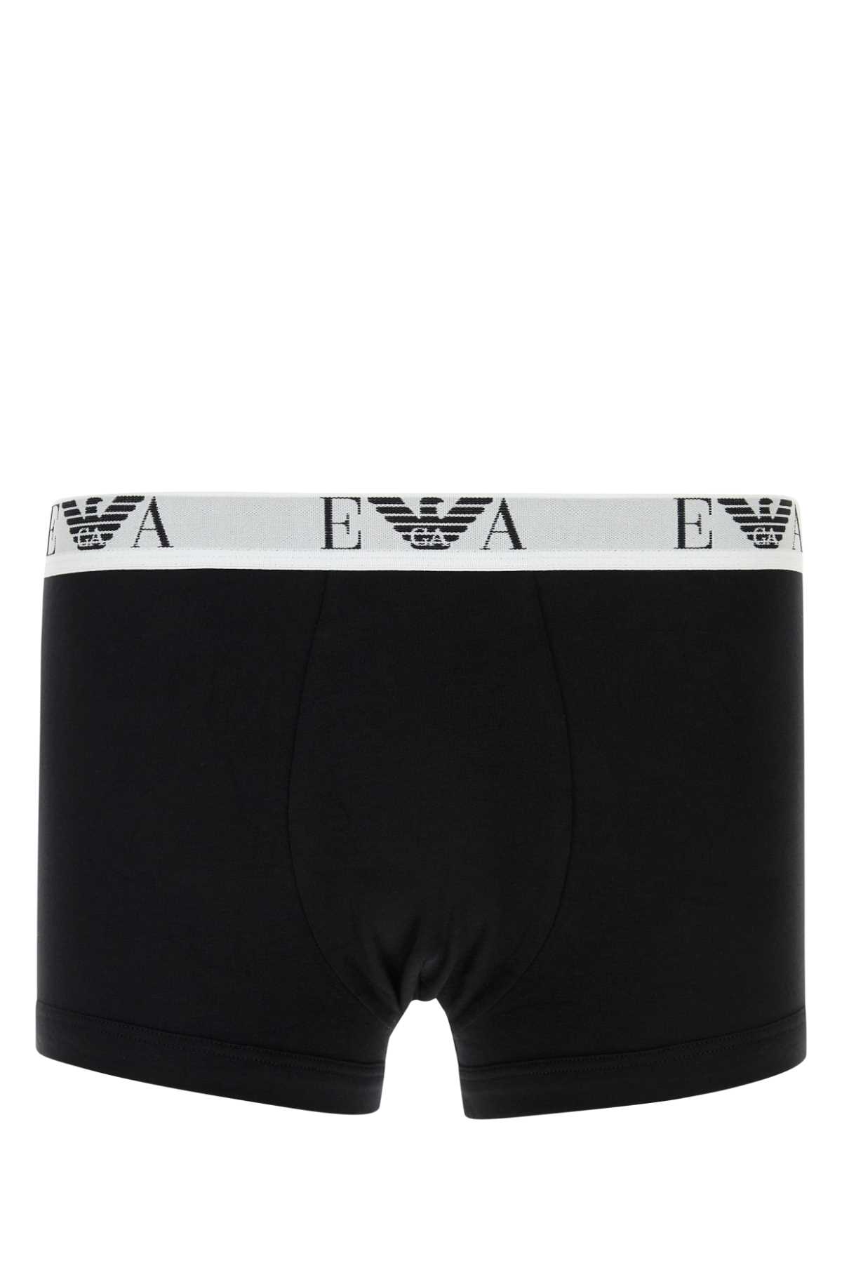 Black stretch cotton boxer set EM000259AF14131MC061 (EMPORIO ARMANI / アンダーウェア ) | EMPORIO ARMANI (エンポリオ アルマーニ)