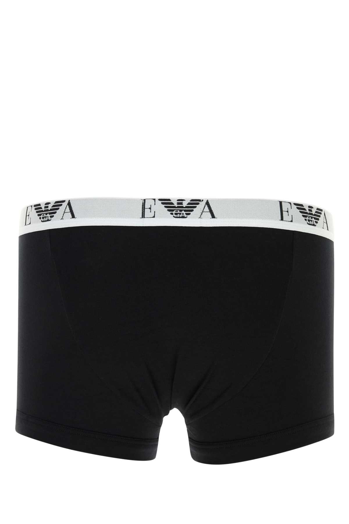 Black stretch cotton boxer set EM000259AF14131MC061 (EMPORIO ARMANI / アンダーウェア ) | EMPORIO ARMANI (エンポリオ アルマーニ)(1)