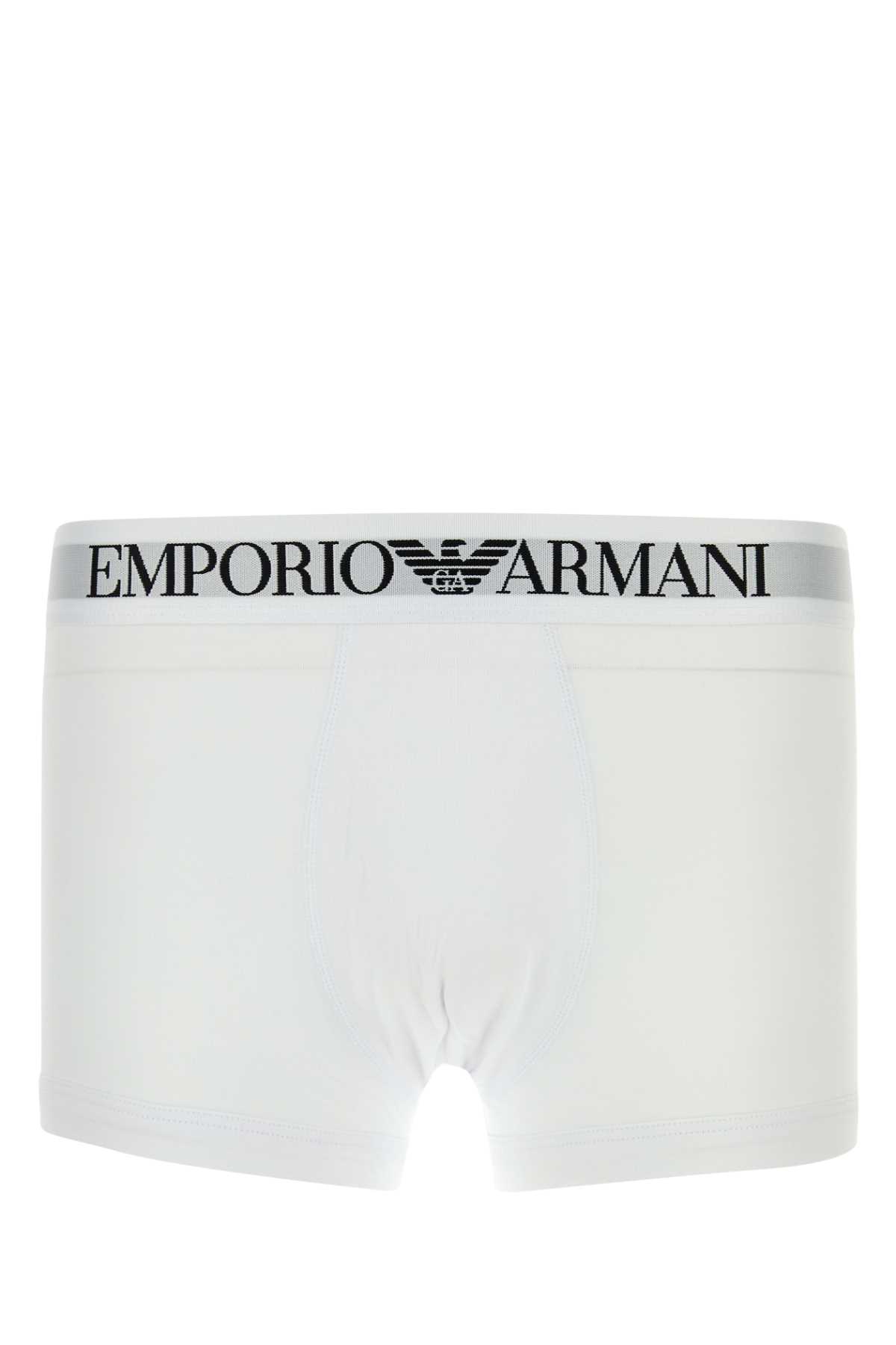 White stretch cotton boxer EM000231AF14133U0002 (EMPORIO ARMANI / アンダーウェア ) | EMPORIO ARMANI (エンポリオ アルマーニ)