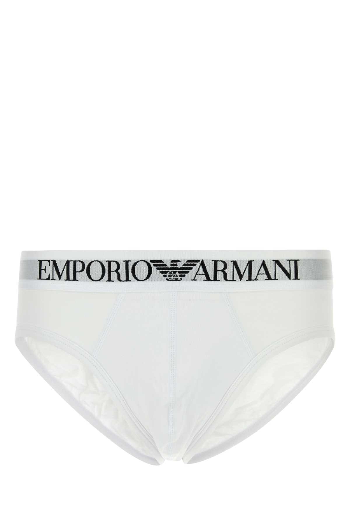 White stretch cotton brief EM000230AF14133U0002 (EMPORIO ARMANI / アンダーウェア ) | EMPORIO ARMANI (エンポリオ アルマーニ)