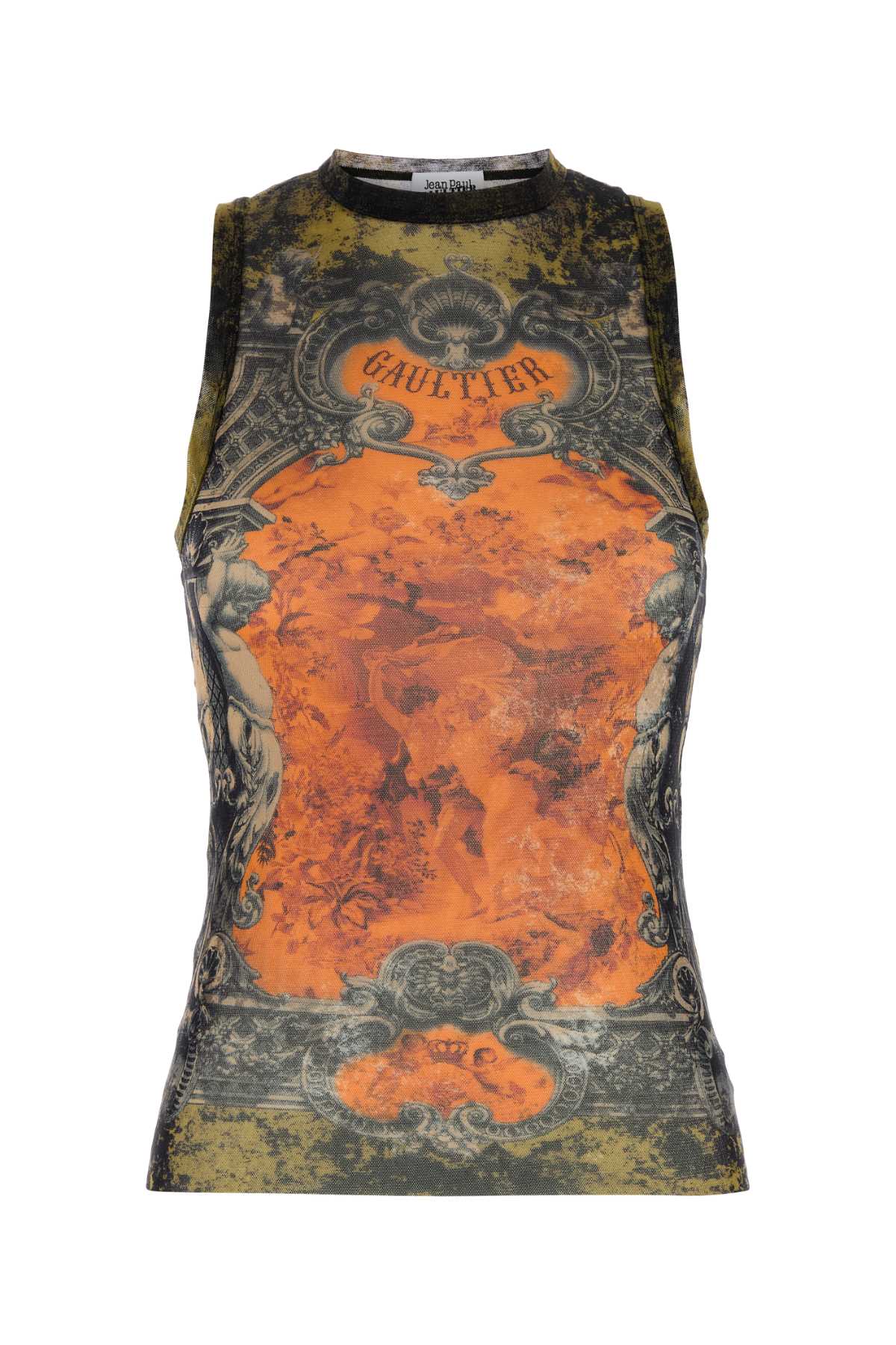 Printed tulle tank top 2503WTO304M006P004115 (Jean Paul GAULTIER / タンクトップ・キャミソール ) | Jean Paul GAULTIER (ジャンポール ゴルチエ)