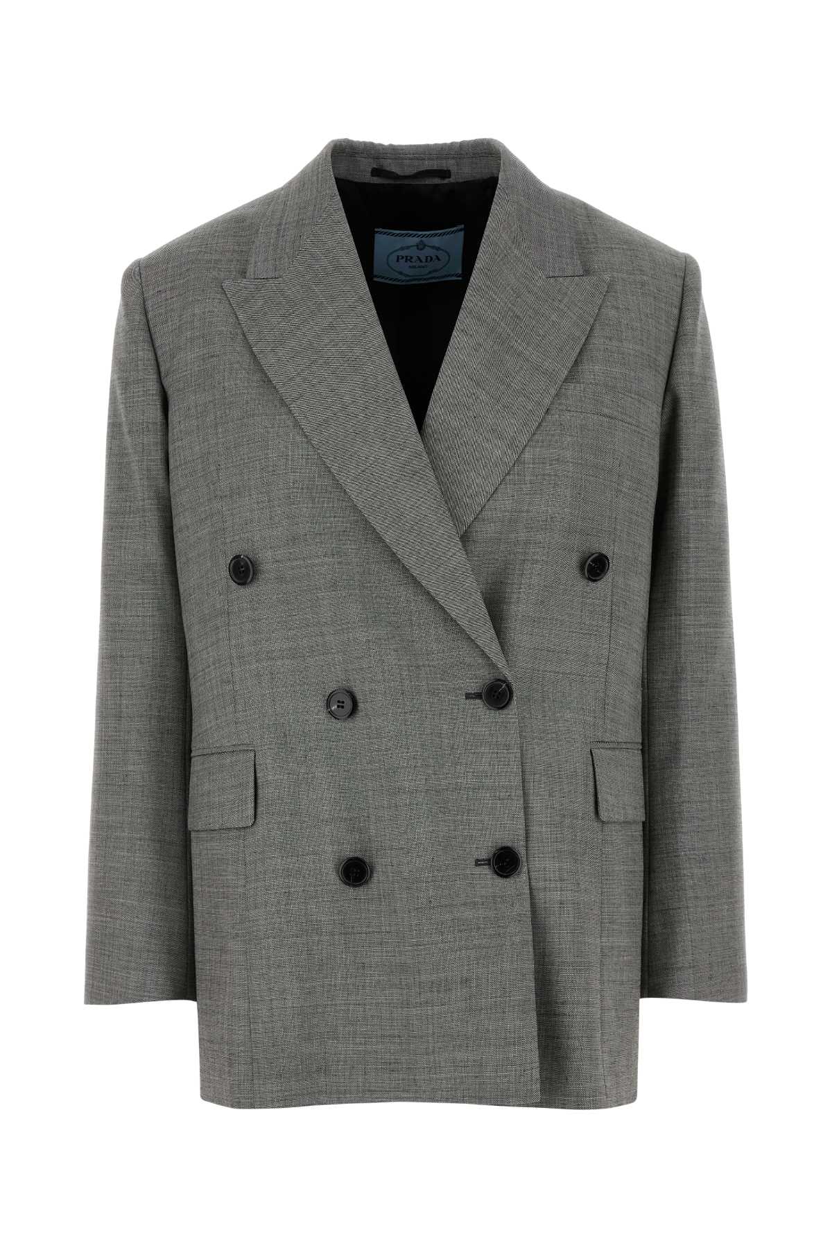 Grey wool blazer P541PSOOO16VEF0480 (Prada / ブレザー・ジャケット ) | Prada (プラダ)