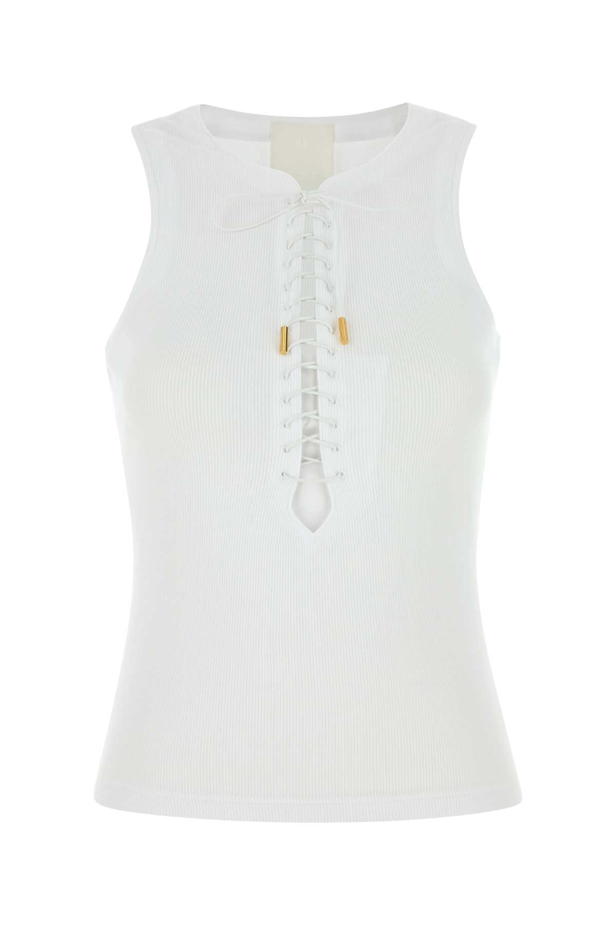 White stretch cotton tank top BW70F2317P100 (GIVENCHY / タンクトップ・キャミソール ) | GIVENCHY (ジバンシィ)