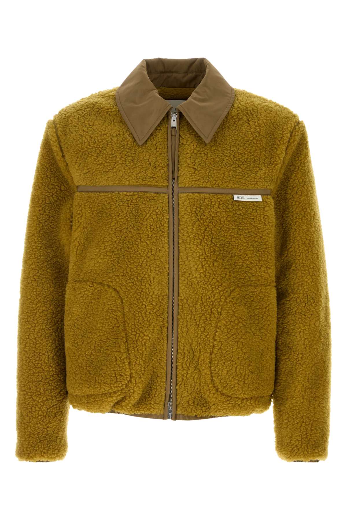 Ochre teddy jacket HJK856PL0040374 (AMI Paris / カジュアルジャケット ) | AMI Paris (アミパリス)