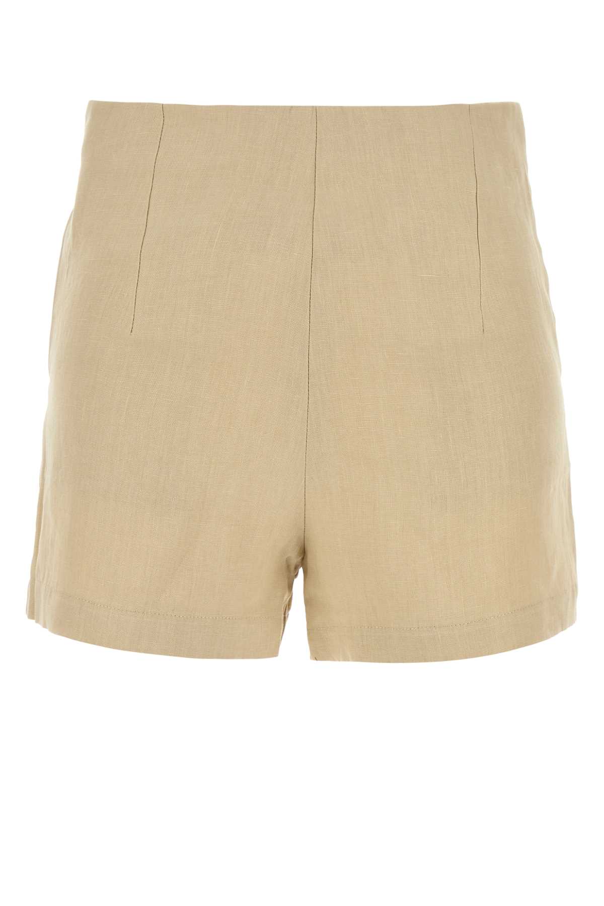 Beige linen Ezbet shorts EZBETBEIGE (LE KASHA / ショートパンツ ) | LE KASHA (ル カシャ)
