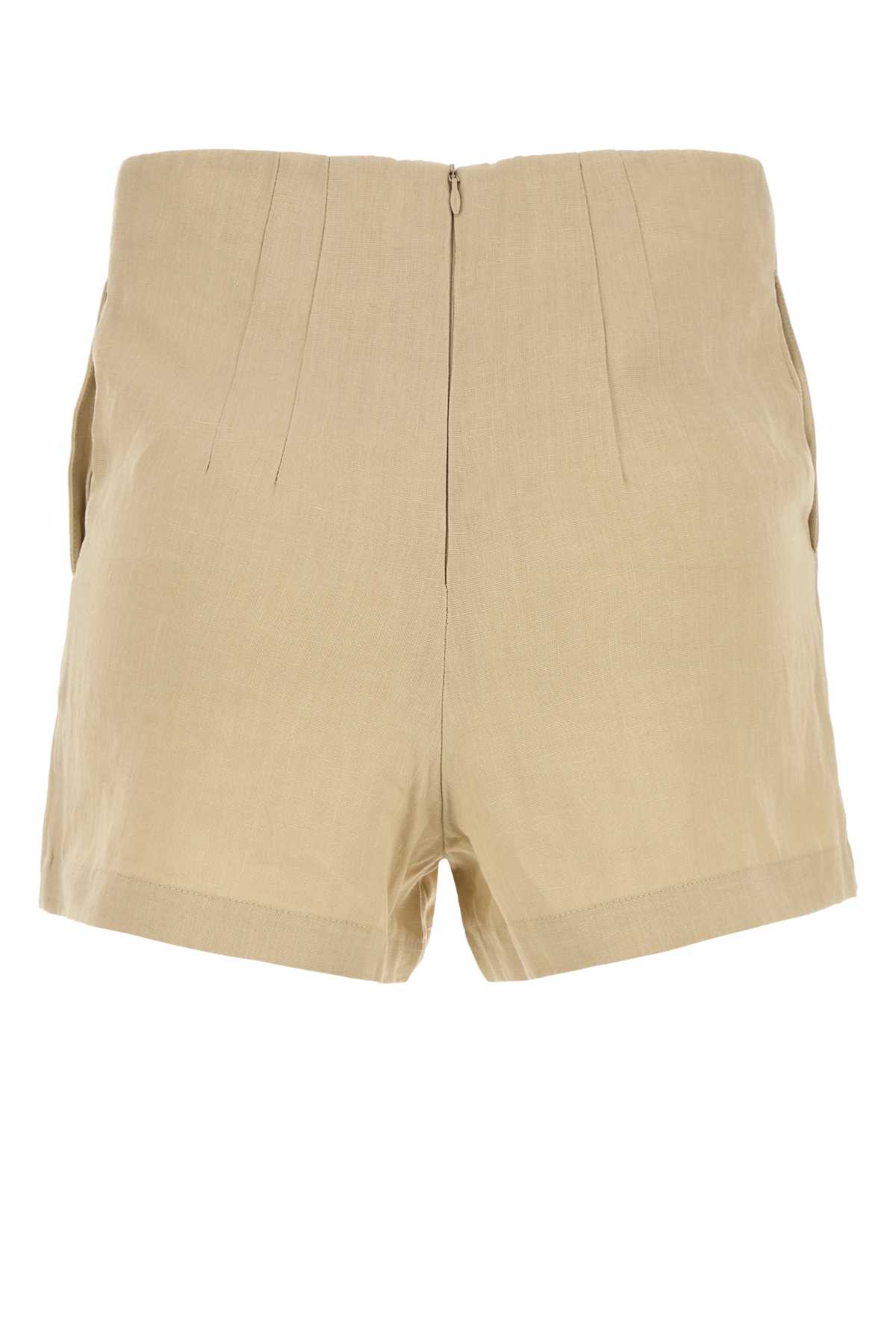 Beige linen Ezbet shorts EZBETBEIGE (LE KASHA / ショートパンツ ) | LE KASHA (ル カシャ)(1)