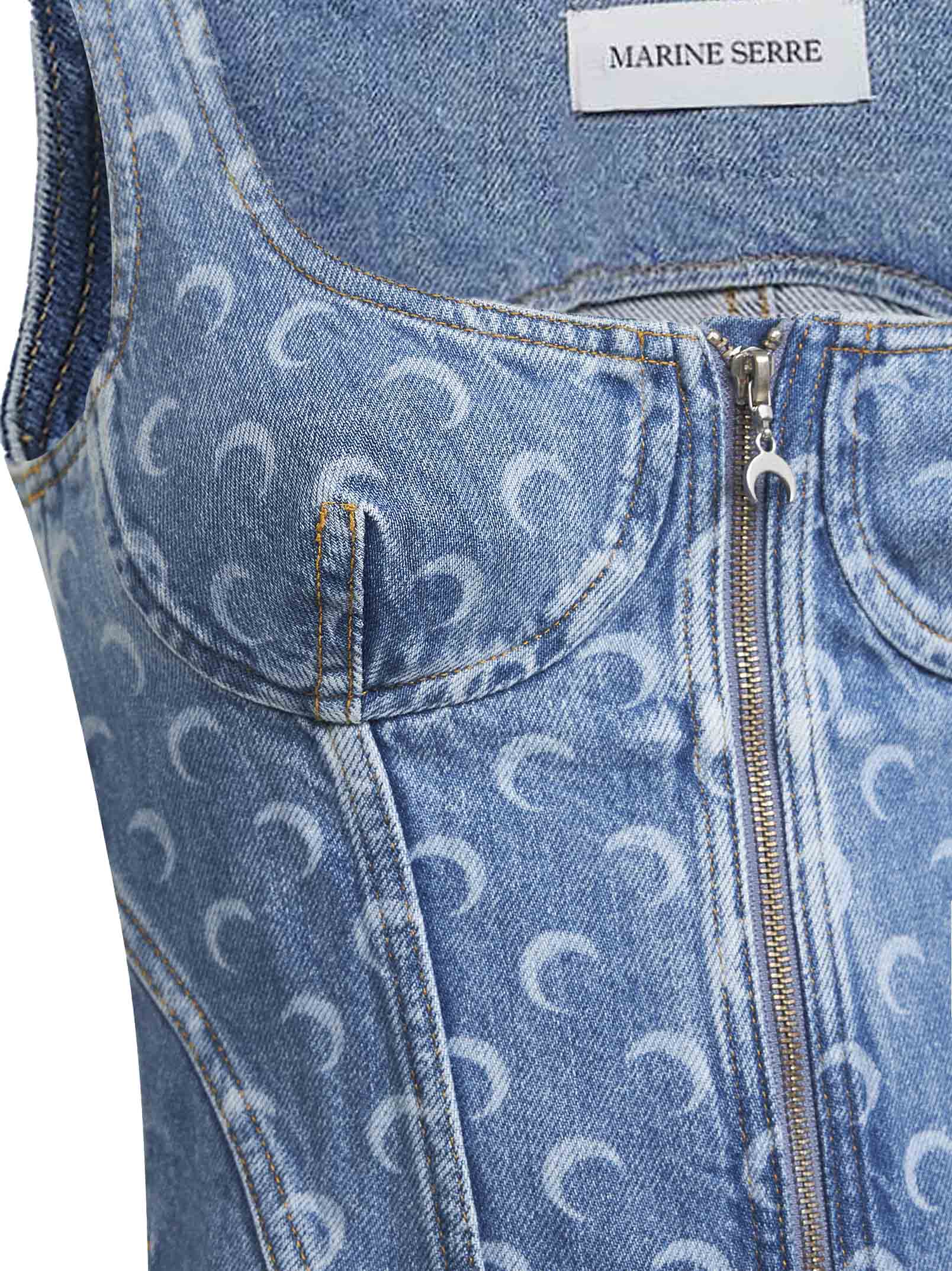 MARINE SERRE Top Blue WTO408BCDEN0002BL05 (MARINE SERRE / Tシャツ・カットソー ) | MARINE SERRE (マリーン セル)(2)