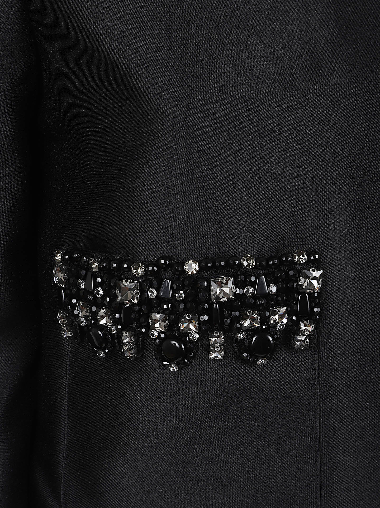 BLACK TAFFETA EMBELLISHED TRIM MINI DRESS AW25061SBLACK (self-portrait / ブレザー・ジャケット ) | self-portrait (セルフ・ポートレイト)(2)