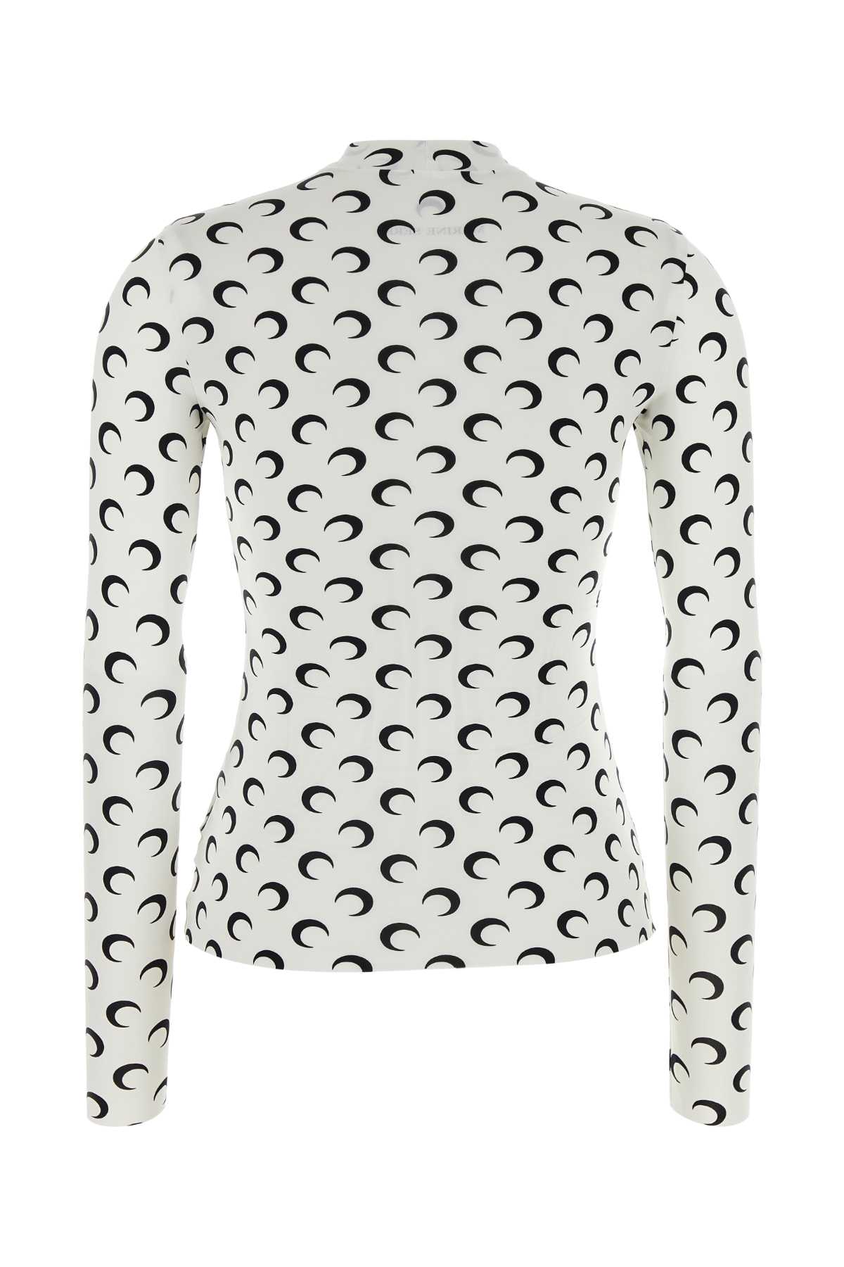 Printed stretch nylon top WTS005ACJER0001WH00 (MARINE SERRE / Tシャツ・カットソー ) | MARINE SERRE (マリーン セル)(1)