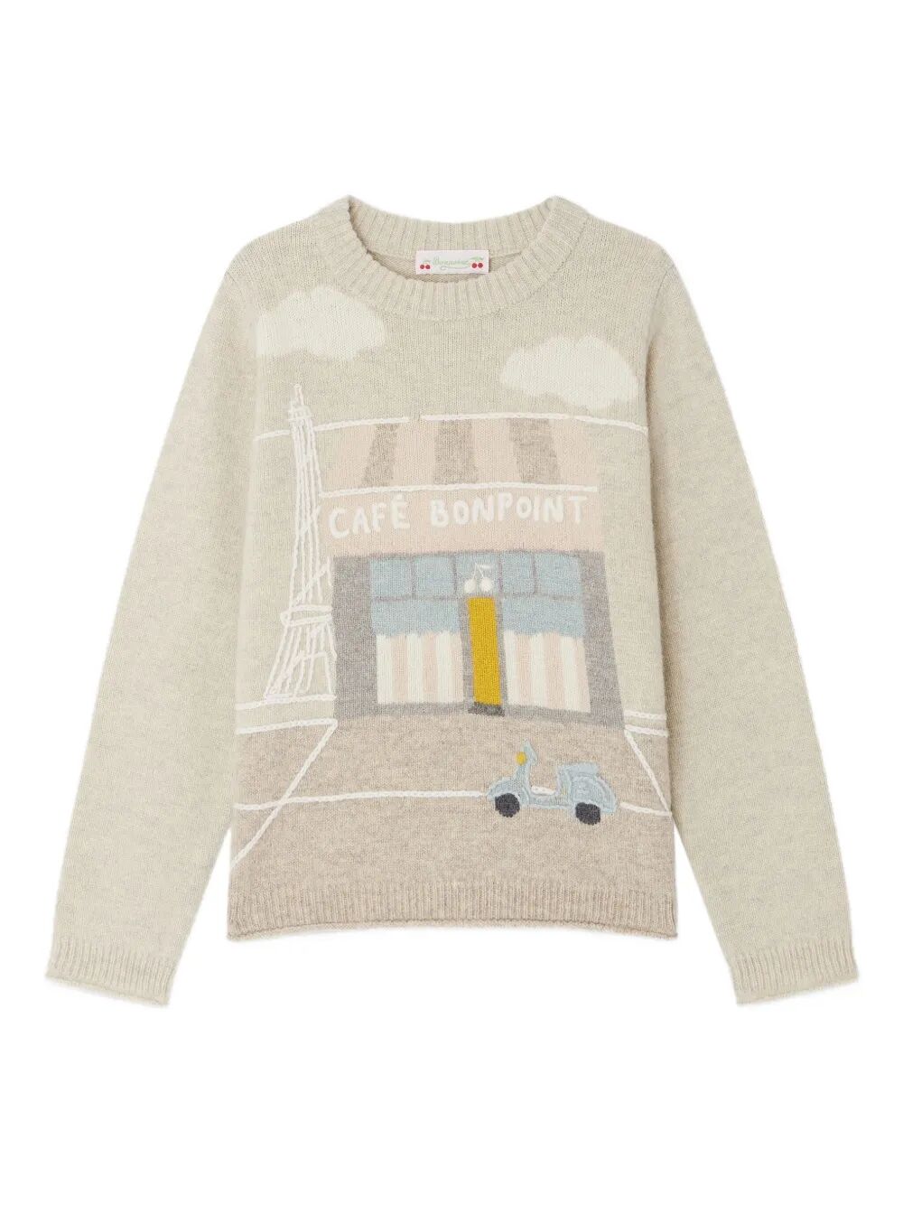 JODORA WOOL SWEATER WITH CAFÉ BONPOINT EMBROIDERY W05GJUK00030992 (Bonpoint / ニット・セーター・カーディガン ) | Bonpoint (ボンポワン)
