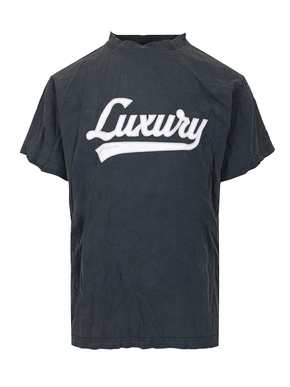 “Luxury Script Oversize” T-shirt 850345TTVB68593 (Balenciaga / Tシャツ・カットソー ) | Balenciaga (バレンシアガ)