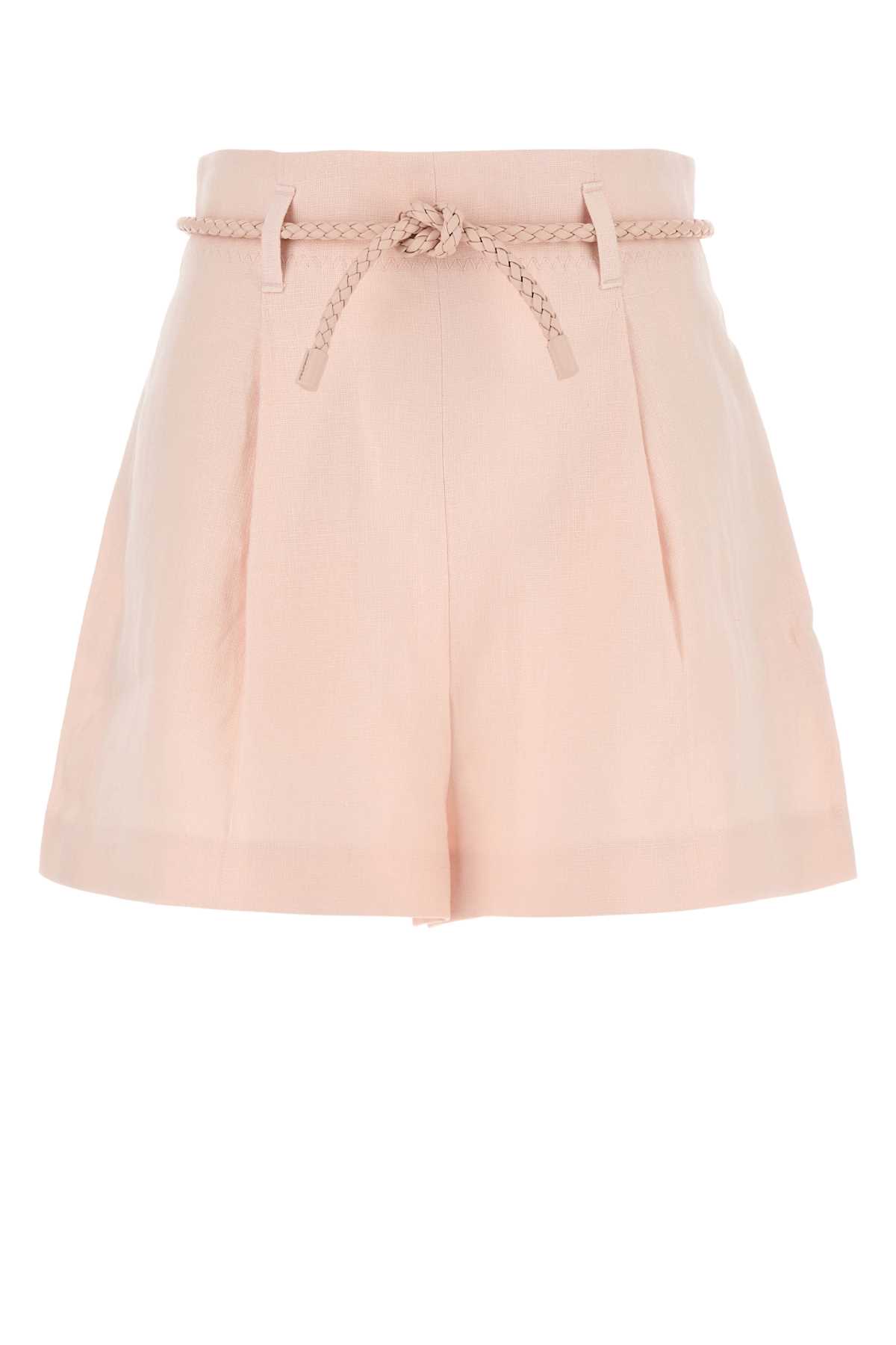 Pastel pink linen Crush shorts 2103AR251PINK (ZIMMERMANN / ショートパンツ ) | ZIMMERMANN (ジマーマン)