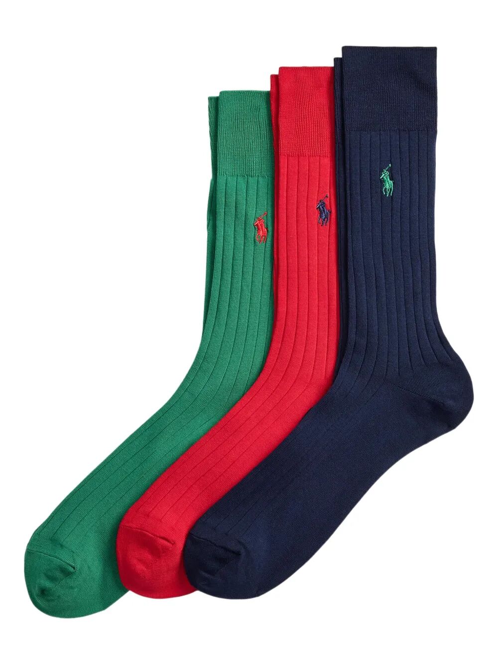 SET OF 3 PAIRS OF LONG RIBBED SOCKS 449P04725001 (Polo Ralph Lauren / アンダーウェア ) | Polo Ralph Lauren (ポロ ラルフ ローレン)