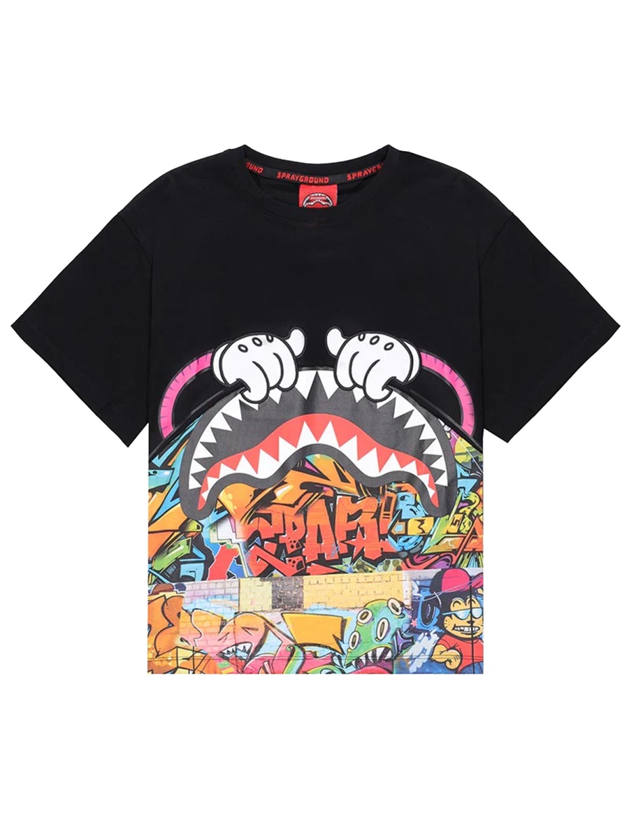"CURTAIN" T-SHIRT SPY1238BLKKMULTI (SPRAYGROUND / Tシャツ・カットソー ) | SPRAYGROUND (スプレーグラウンド)
