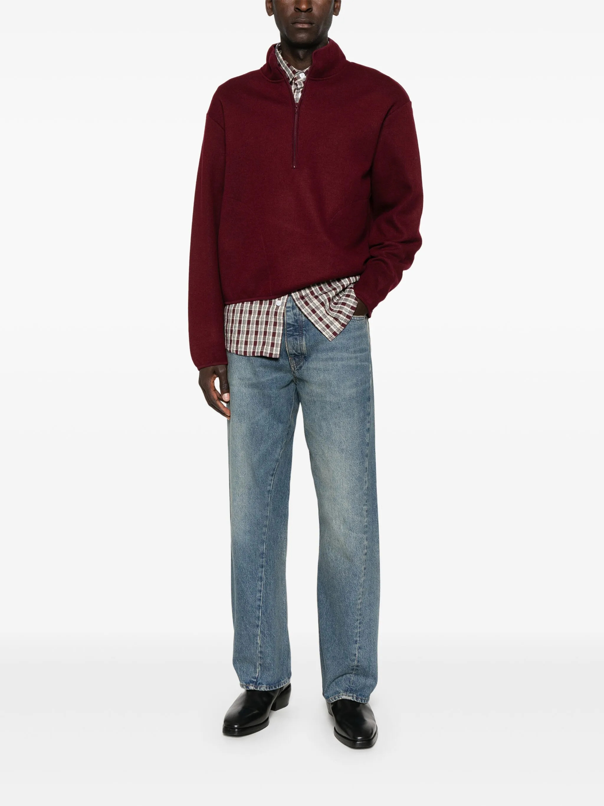 Sunflower Sweaters Red 2055BURGUNDY (SUNFLOWER / スウェット・フーディー ) | SUNFLOWER (サンフラワー)(1)