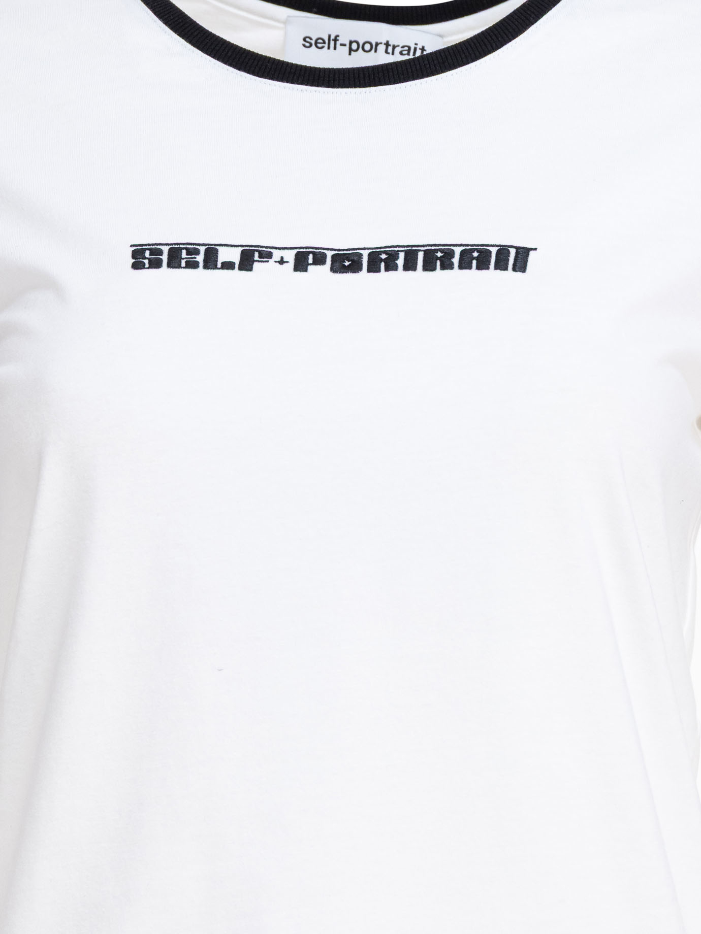 Crew-neck T-shirt with embroidered logo PF25109TWWHITE (self-portrait / Tシャツ・カットソー ) | self-portrait (セルフ・ポートレイト)(2)