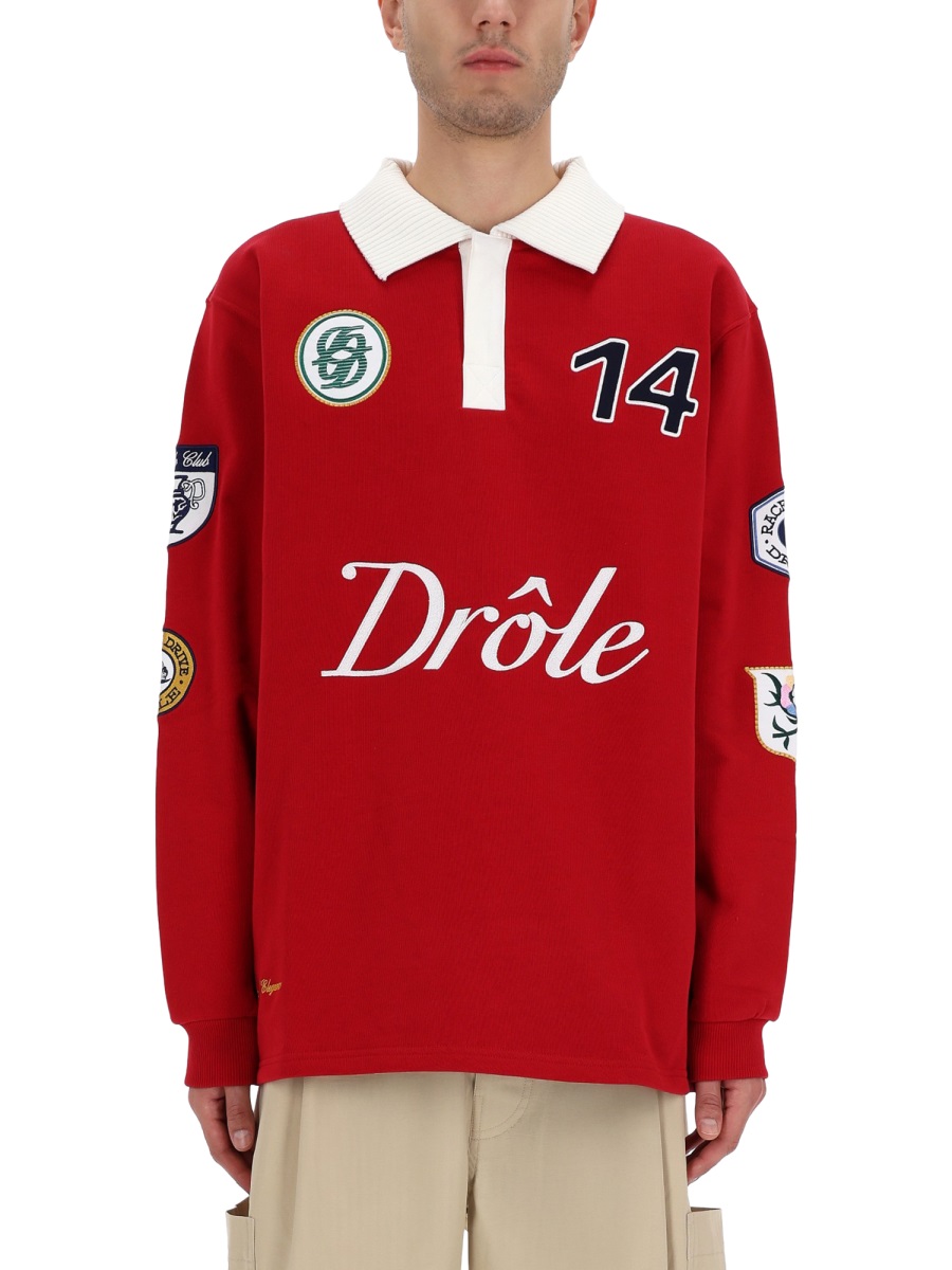 POLO SHIRT "RACING" PL158CO127RED (Drôle De Monsieur / ポロシャツ ) | Drôle De Monsieur (ドロールドムッシュ)