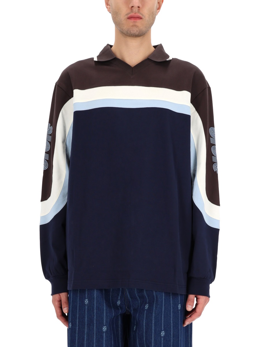 POLO SHIRT "RACING" PL159CO195NAVY (Drôle De Monsieur / ポロシャツ ) | Drôle De Monsieur (ドロールドムッシュ)