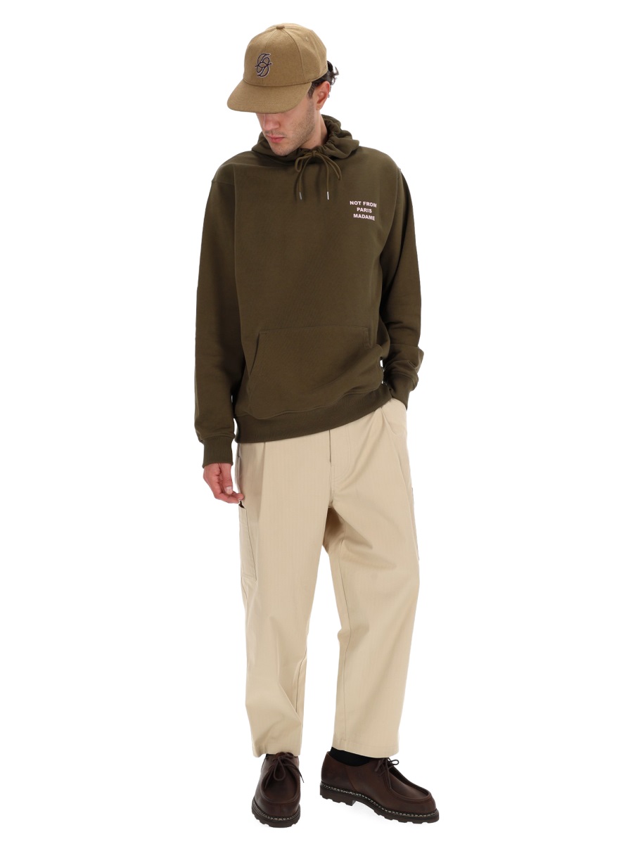 "SLOGAN" SWEATSHIRT HO162CO127KAKI (Drôle De Monsieur / スウェット・フーディー ) | Drôle De Monsieur (ドロールドムッシュ)(1)