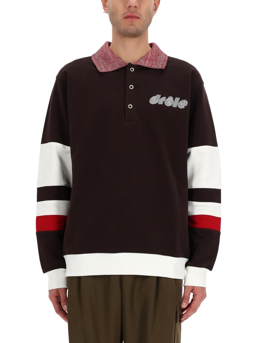 POLO "SPORT" PL157CO127DARKBROWN (Drôle De Monsieur / ポロシャツ ) | Drôle De Monsieur (ドロールドムッシュ)
