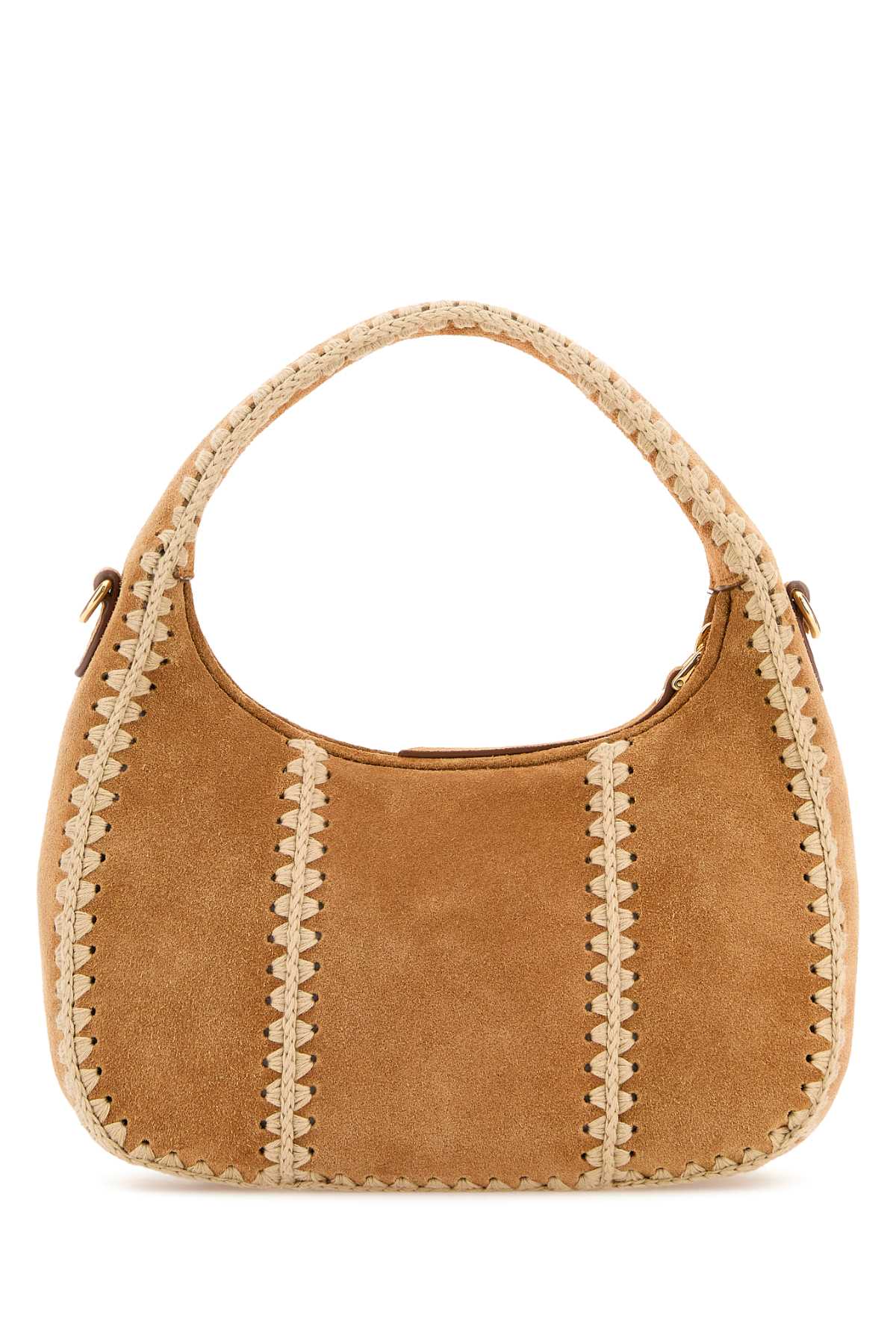 Beige suede handbag 5BC125VOWR2IBGF0401 (MIU MIU / ハンドバッグ・ショルダーバッグ ) | MIU MIU (ミュウミュウ)(2)