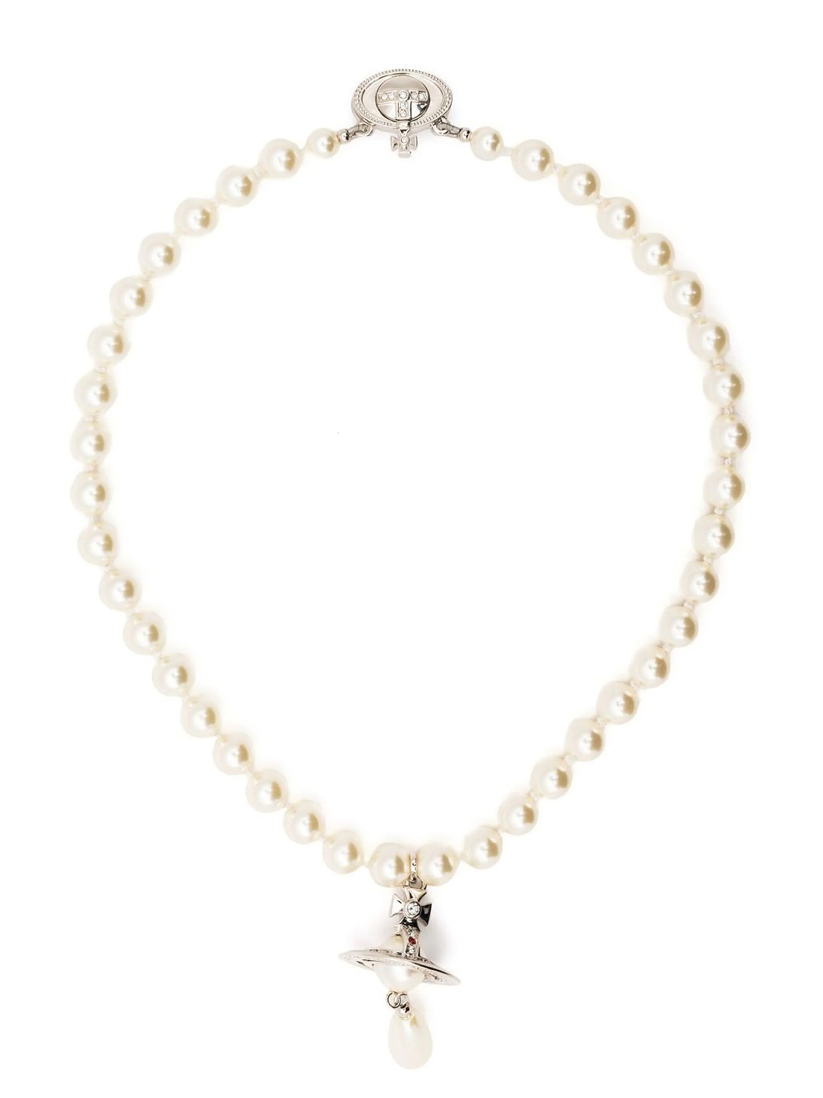 'One Row Pearl Drop' choker necklace 6303000802P128CNP128 (Vivienne Westwood / ネックレス ) | Vivienne Westwood (ヴィヴィアン・ウェストウッド)