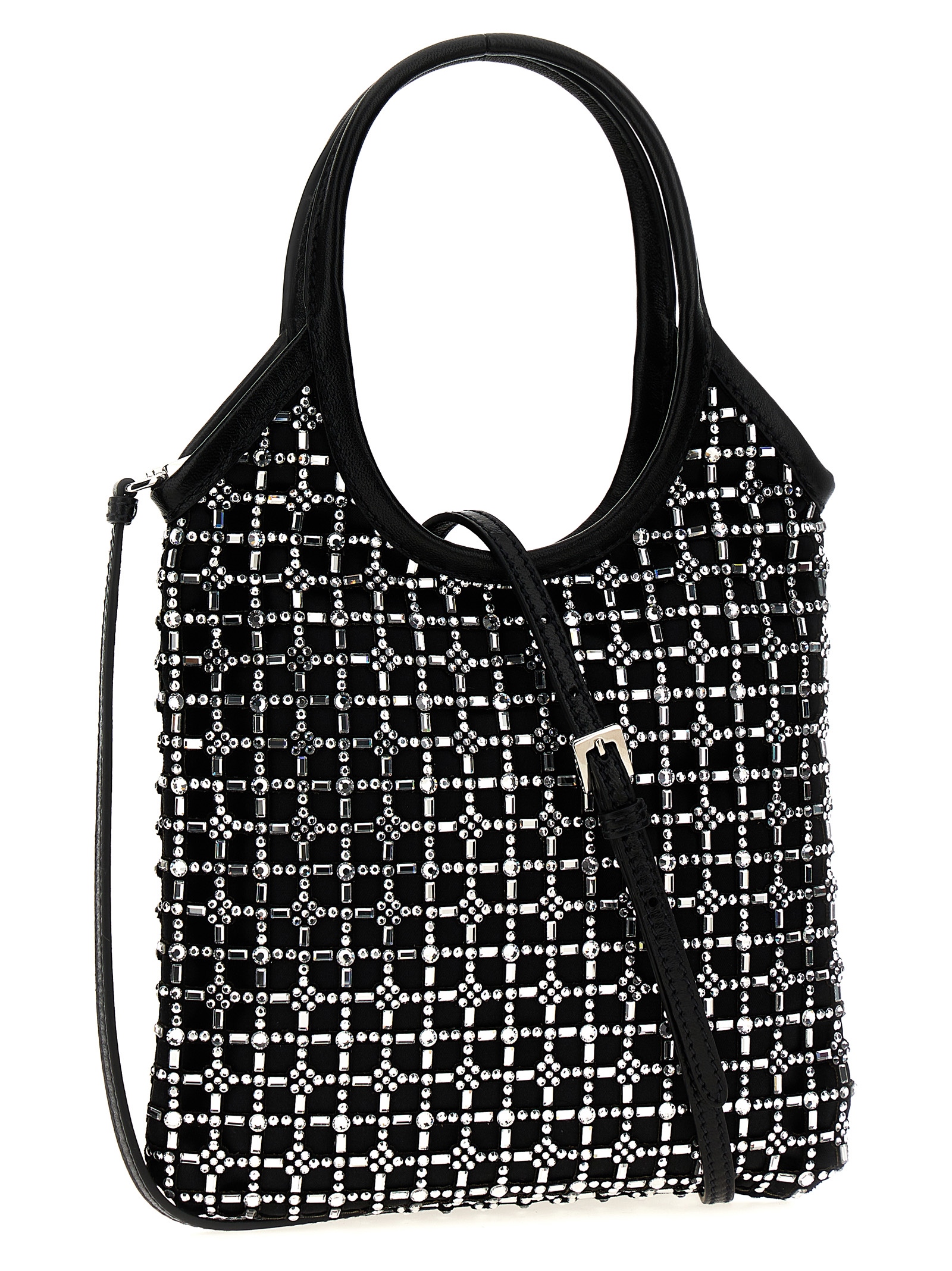 Crystal satin handbag 5BA281VOOO2F7LF0002 (MIU MIU / ハンドバッグ・ショルダーバッグ ) | MIU MIU (ミュウミュウ)(1)