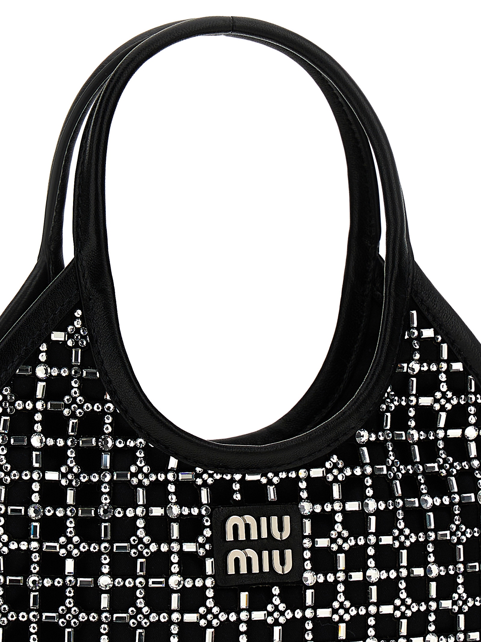 Crystal satin handbag 5BA281VOOO2F7LF0002 (MIU MIU / ハンドバッグ・ショルダーバッグ ) | MIU MIU (ミュウミュウ)(2)
