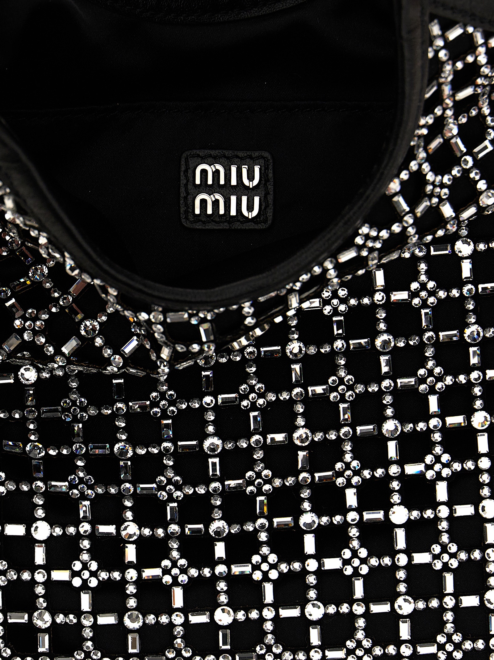 Crystal satin handbag 5BA281VOOO2F7LF0002 (MIU MIU / ハンドバッグ・ショルダーバッグ ) | MIU MIU (ミュウミュウ)(3)
