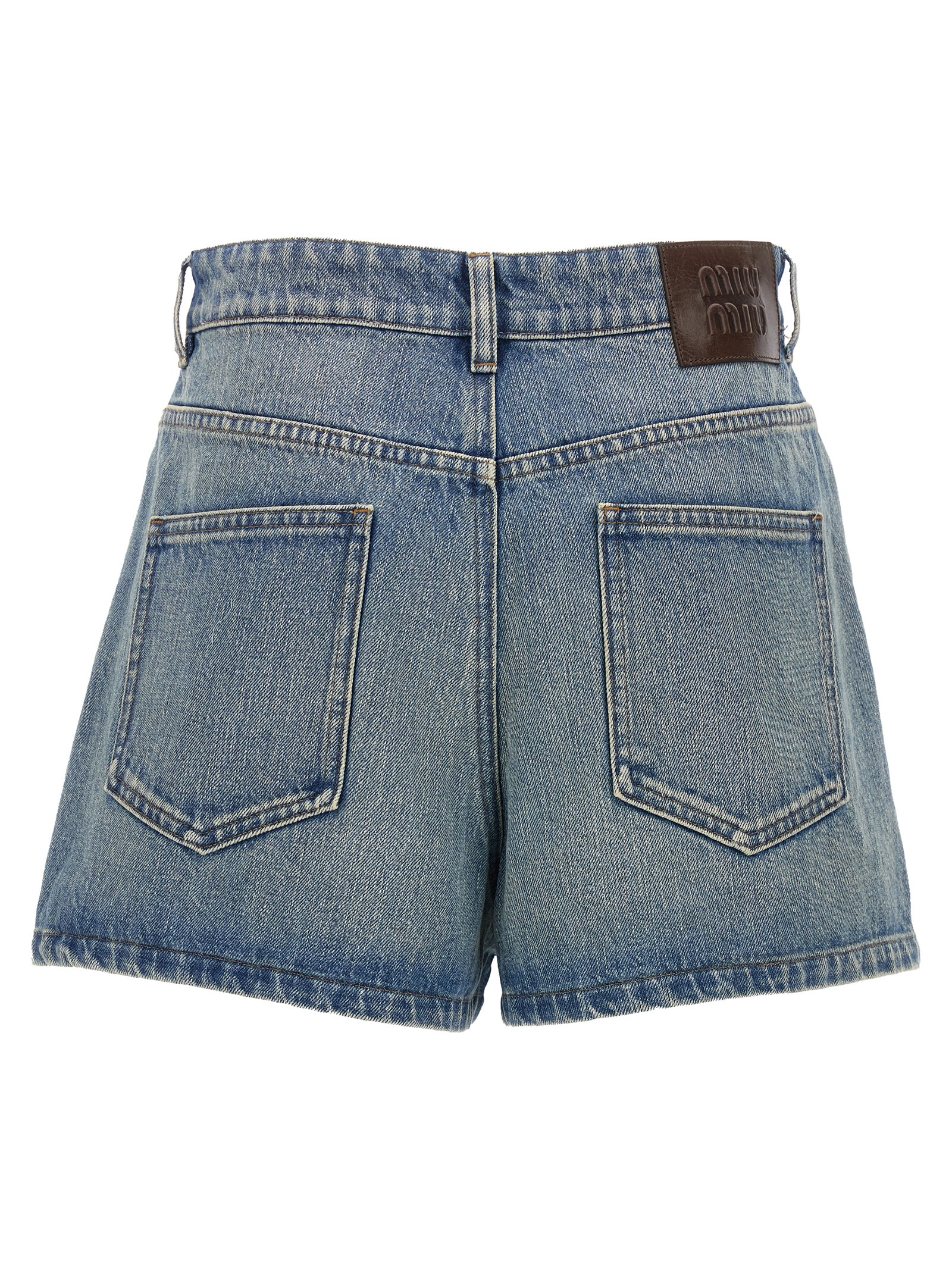 Denim shorts GWP498SOOO1373F0076 (MIU MIU / ショートパンツ ) | MIU MIU (ミュウミュウ)(1)