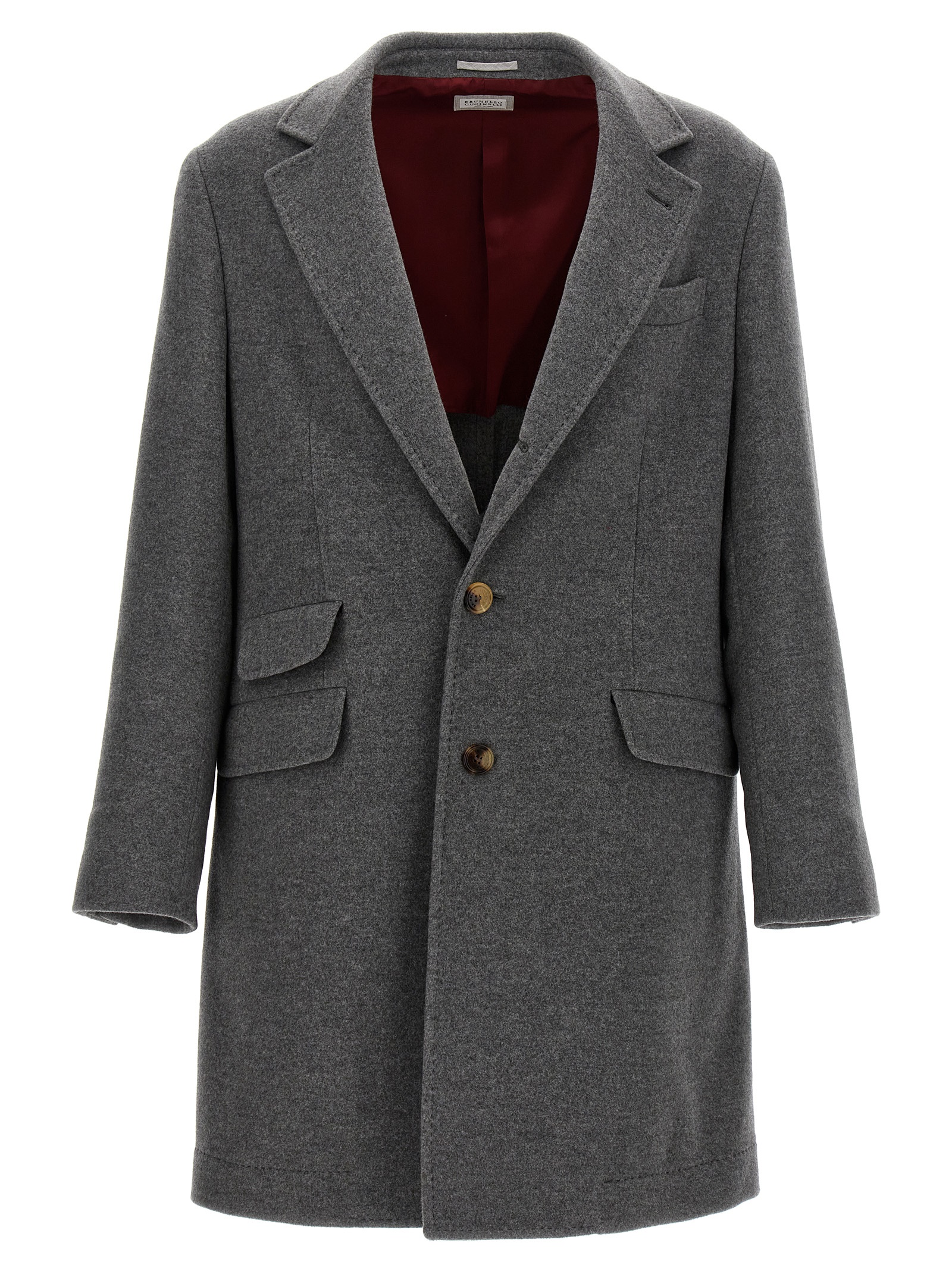 Single-breasted cashmere coat MT4979039C202 (Brunello Cucinelli / コート ) | Brunello Cucinelli (ブルネロ・クチネリ)
