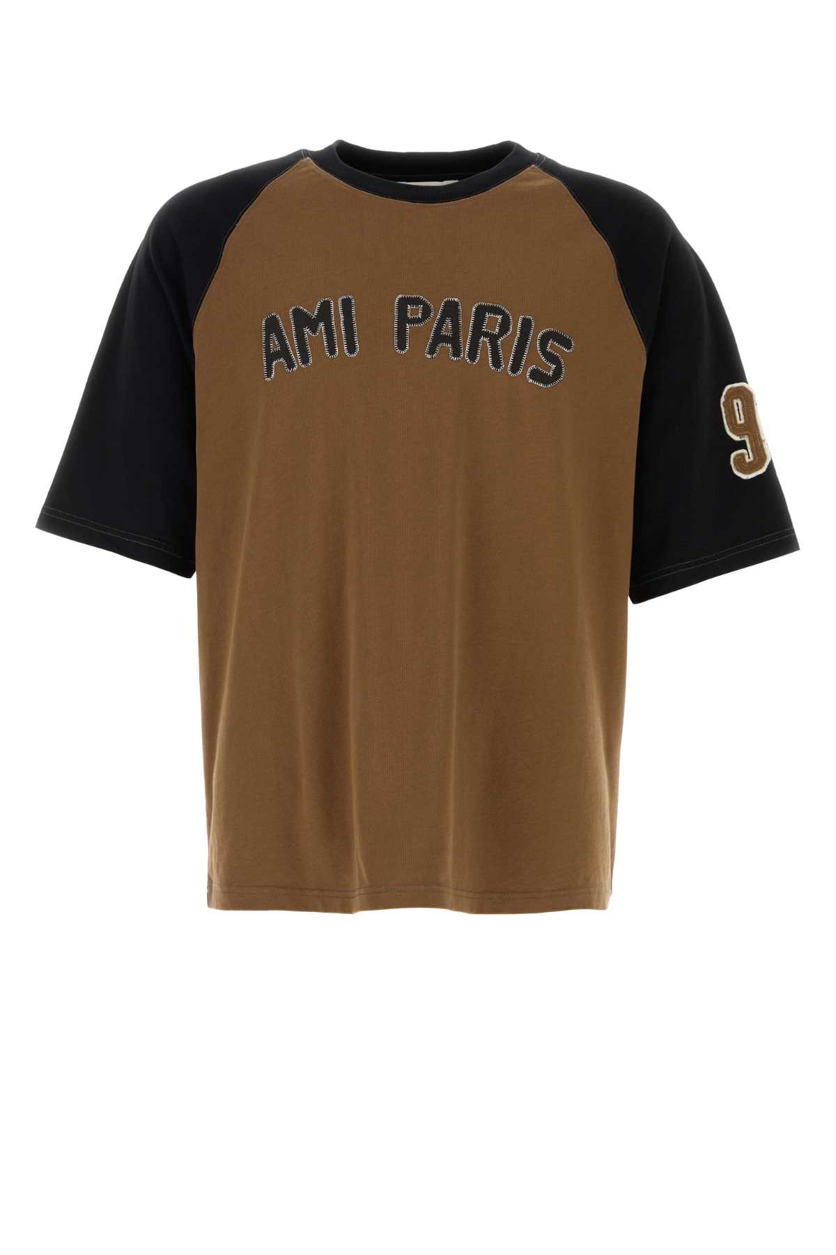 Brown cotton oversize t-shirt HTS3507262162 (AMI Paris / Tシャツ・カットソー ) | AMI Paris (アミパリス)