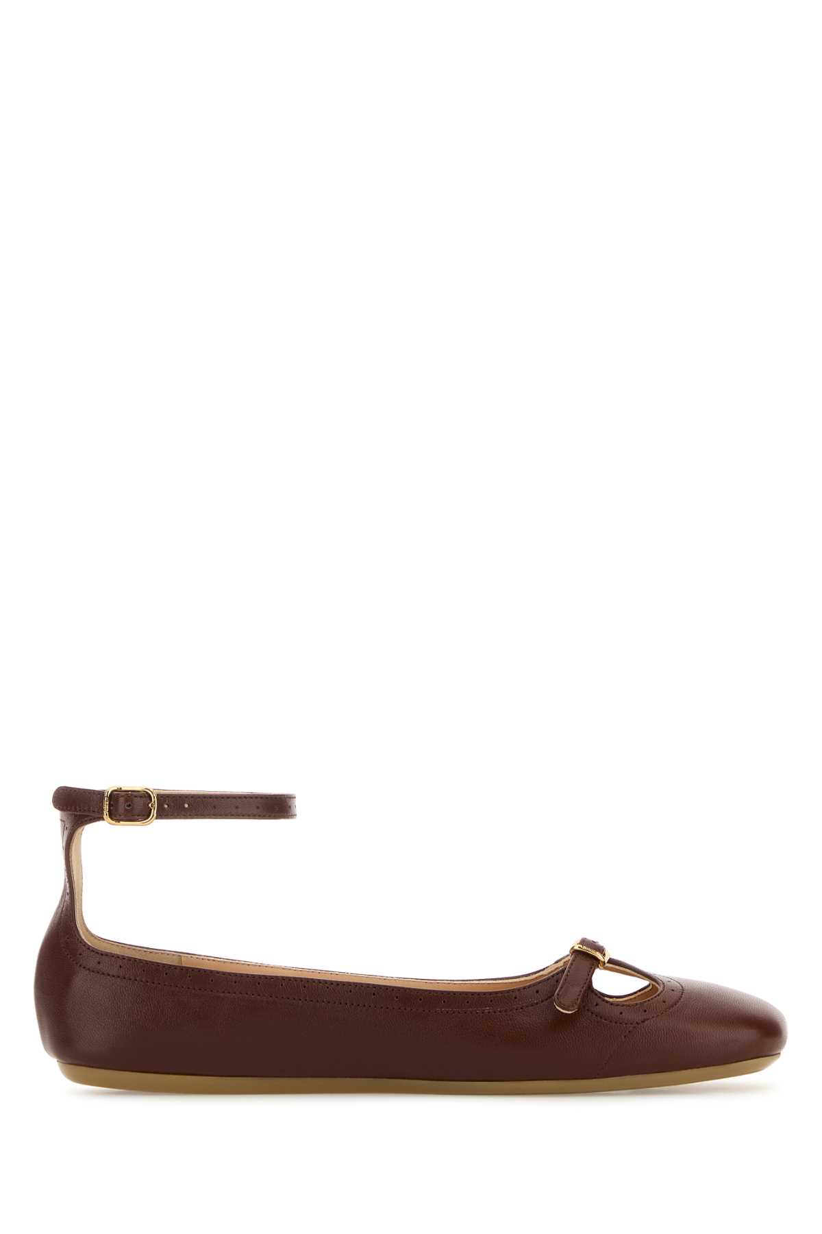 Brown leather Misty ballerinas CH25W13XUN25E (Chloé / フラットシューズ ) | Chloé (クロエ)