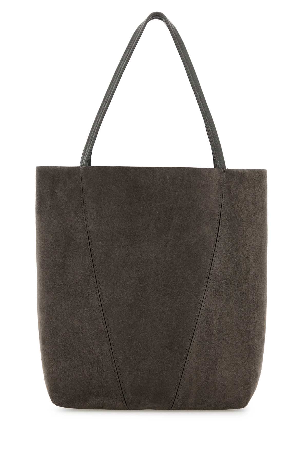 Dark grey suede Chloè Spin shopping bag CH25AS811P99036 (Chloé / ハンドバッグ・ショルダーバッグ ) | Chloé (クロエ)(2)