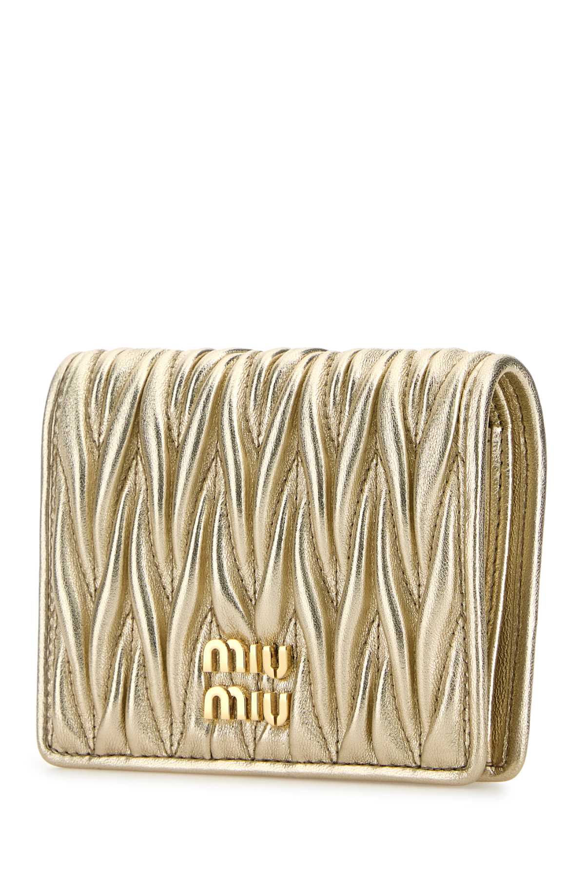 Gold leather wallet 5MV204AFPPF0846 (MIU MIU / 財布・カードケース ) | MIU MIU (ミュウミュウ)(1)