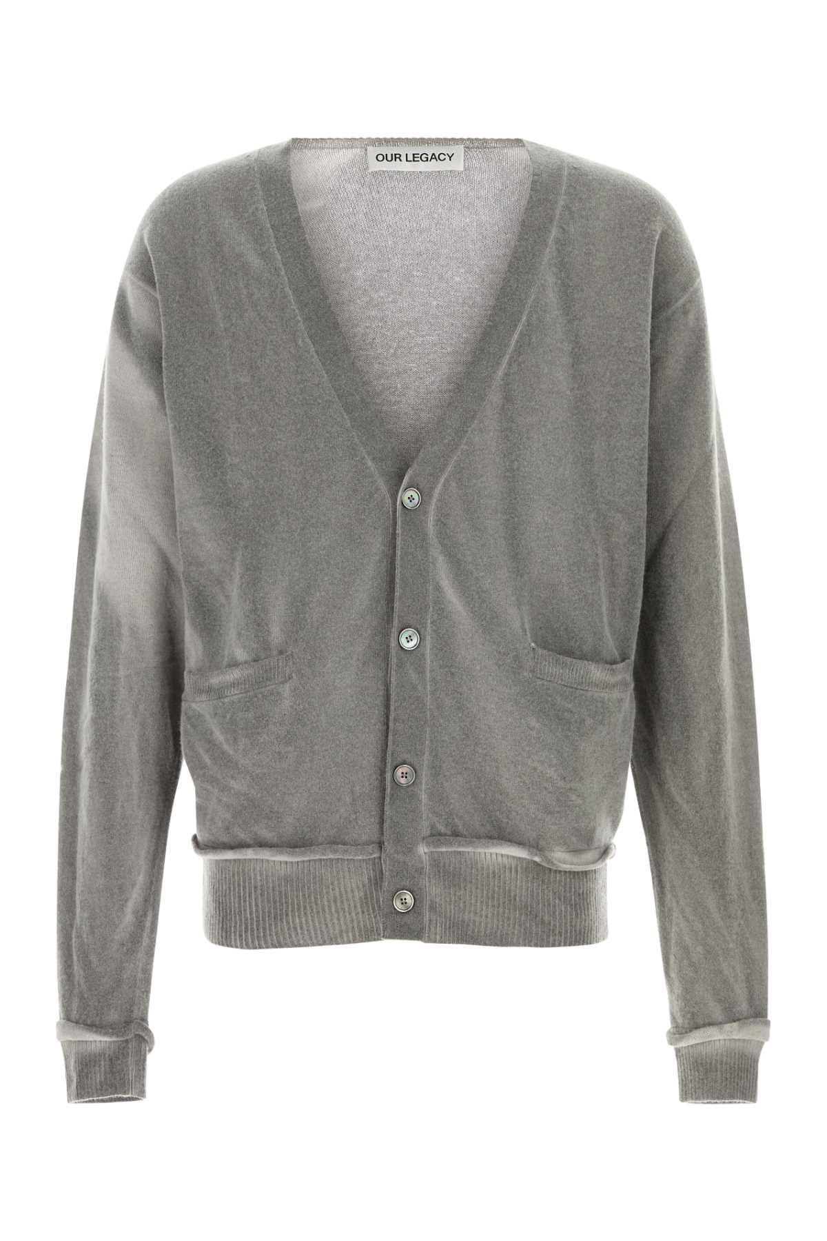 Grey wool cardigan M4253PGGRESPRDYECHEWOO (OUR LEGACY / ニット・セーター・カーディガン ) | OUR LEGACY (アワーレガシー)
