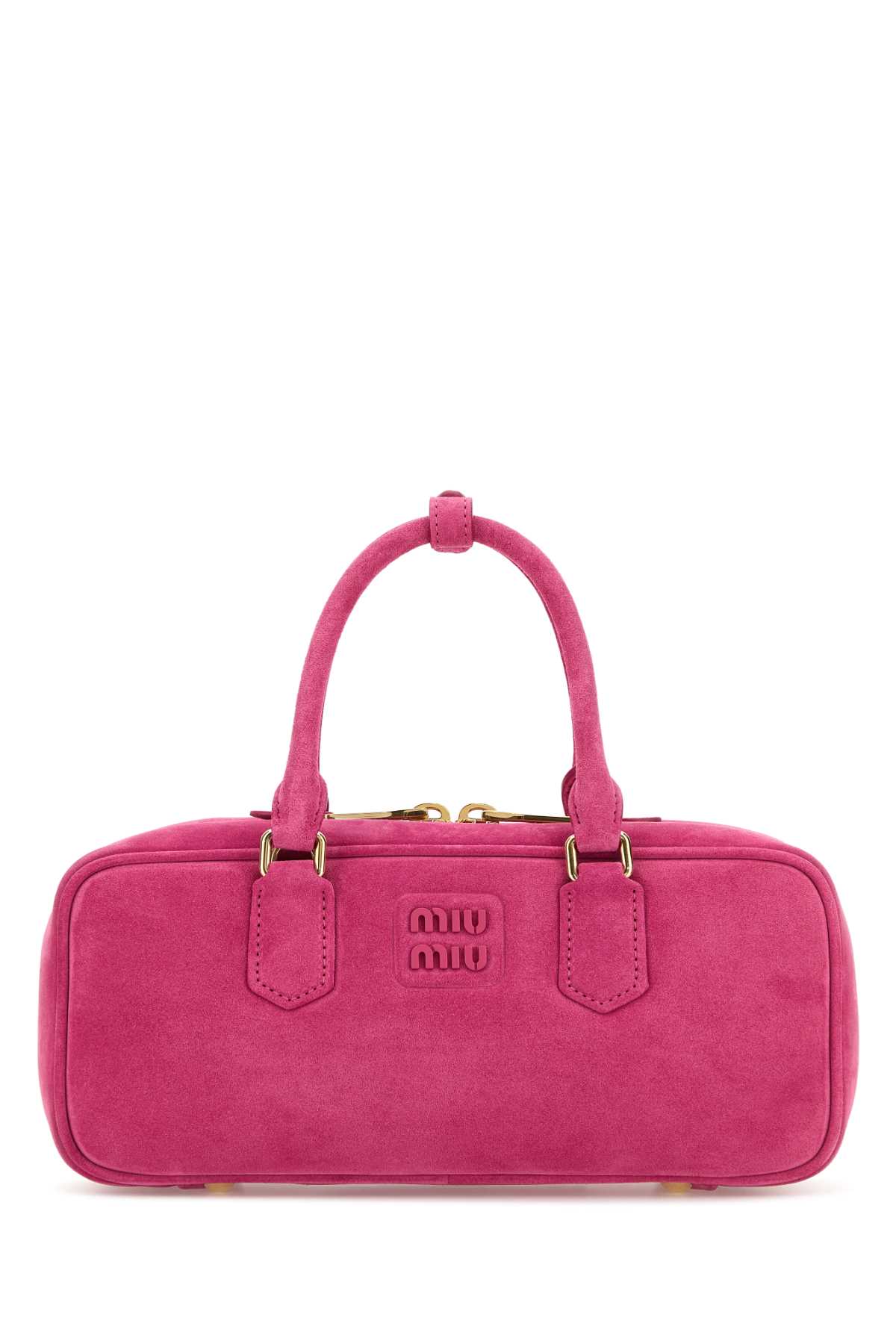 Fuchsia suede Arcadie handbag 5BB148VOON2CS4F0029 (MIU MIU / ハンドバッグ・ショルダーバッグ ) | MIU MIU (ミュウミュウ)