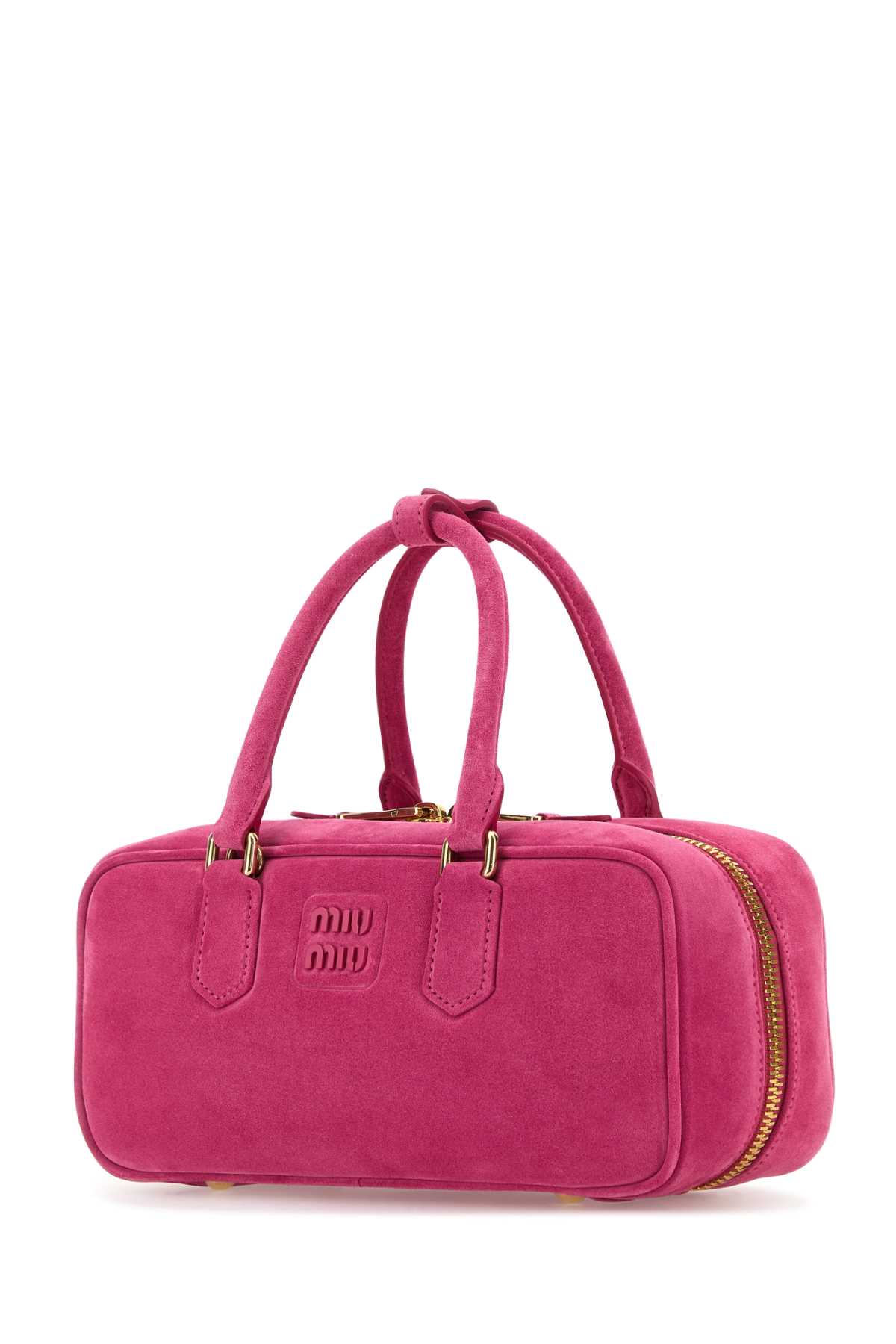 Fuchsia suede Arcadie handbag 5BB148VOON2CS4F0029 (MIU MIU / ハンドバッグ・ショルダーバッグ ) | MIU MIU (ミュウミュウ)(1)