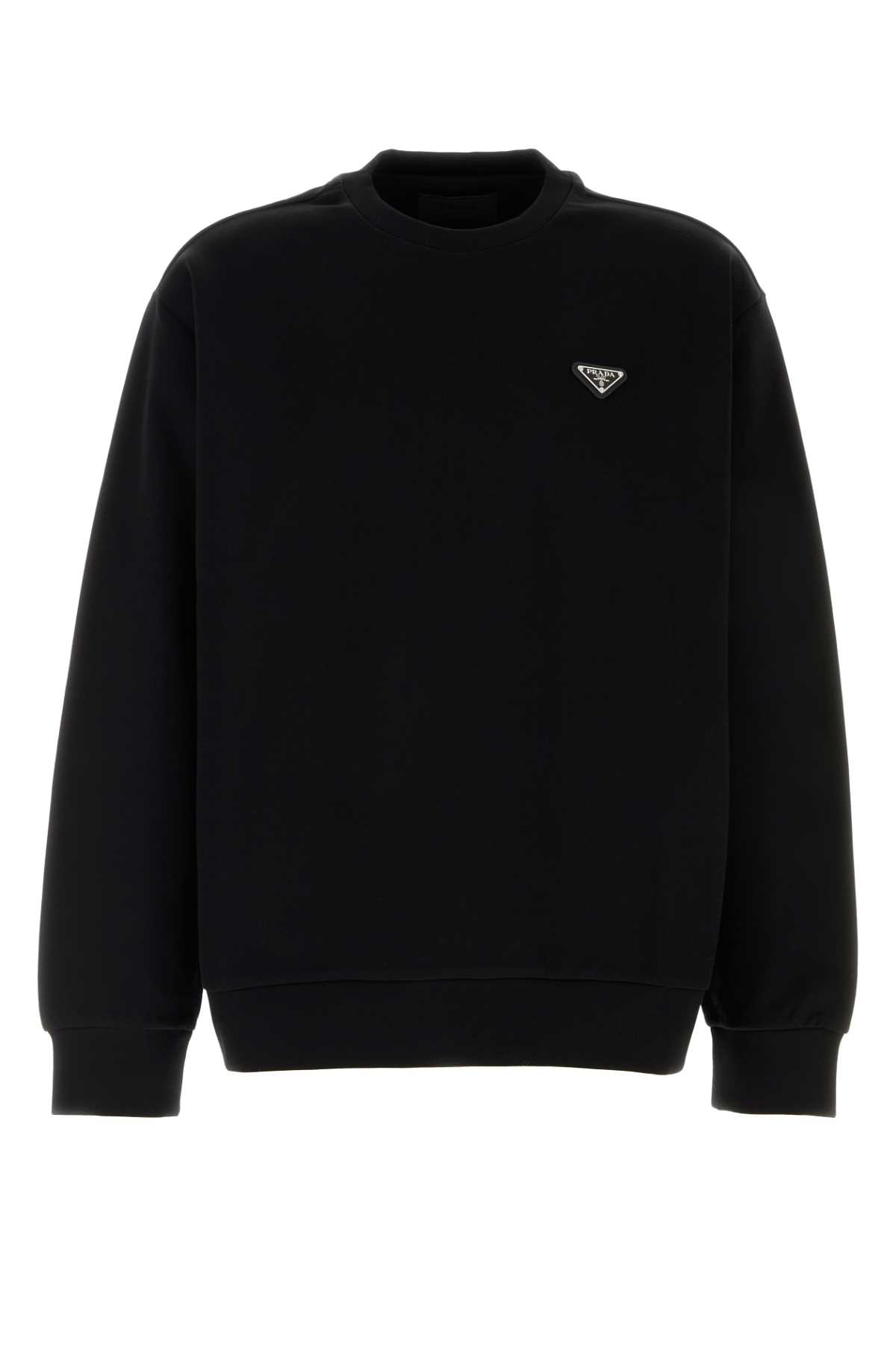 Black cotton blend sweatshirt UJL79BSOOO11OQF0002 (Prada / スウェット・フーディー ) | Prada (プラダ)