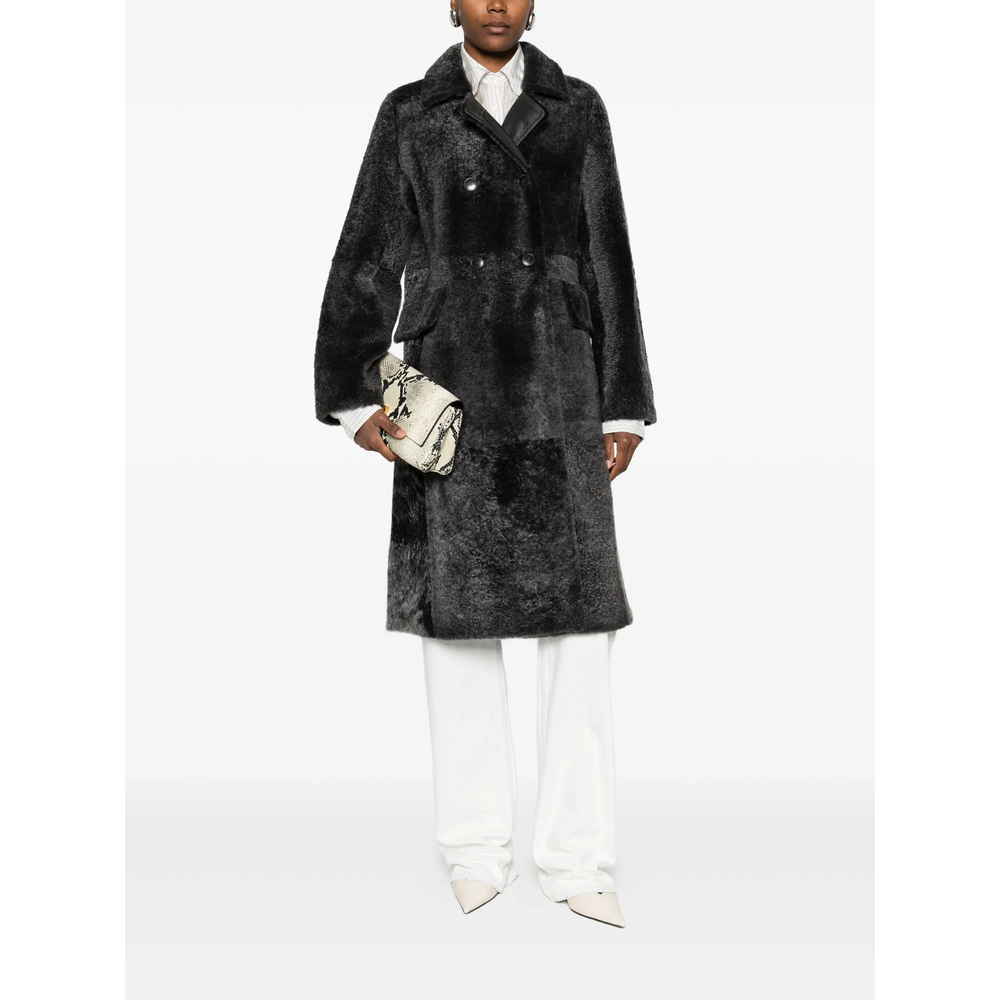 Coat Yves Salomon 26WYM61306MELAA9135 (YVES SALOMON / レザー&ファージャケット・コート ) | YVES SALOMON (イヴ サロモン)(3)