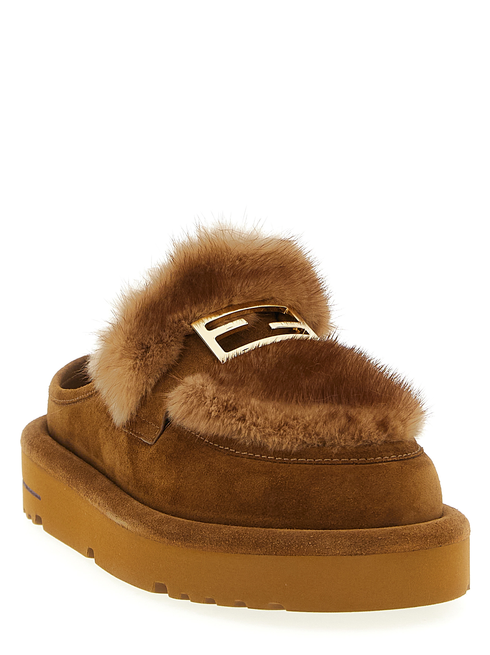Suede and fur sabots 8R8777AYA0F1TP4 (FENDI / サンダル ) | FENDI (フェンディ)(1)