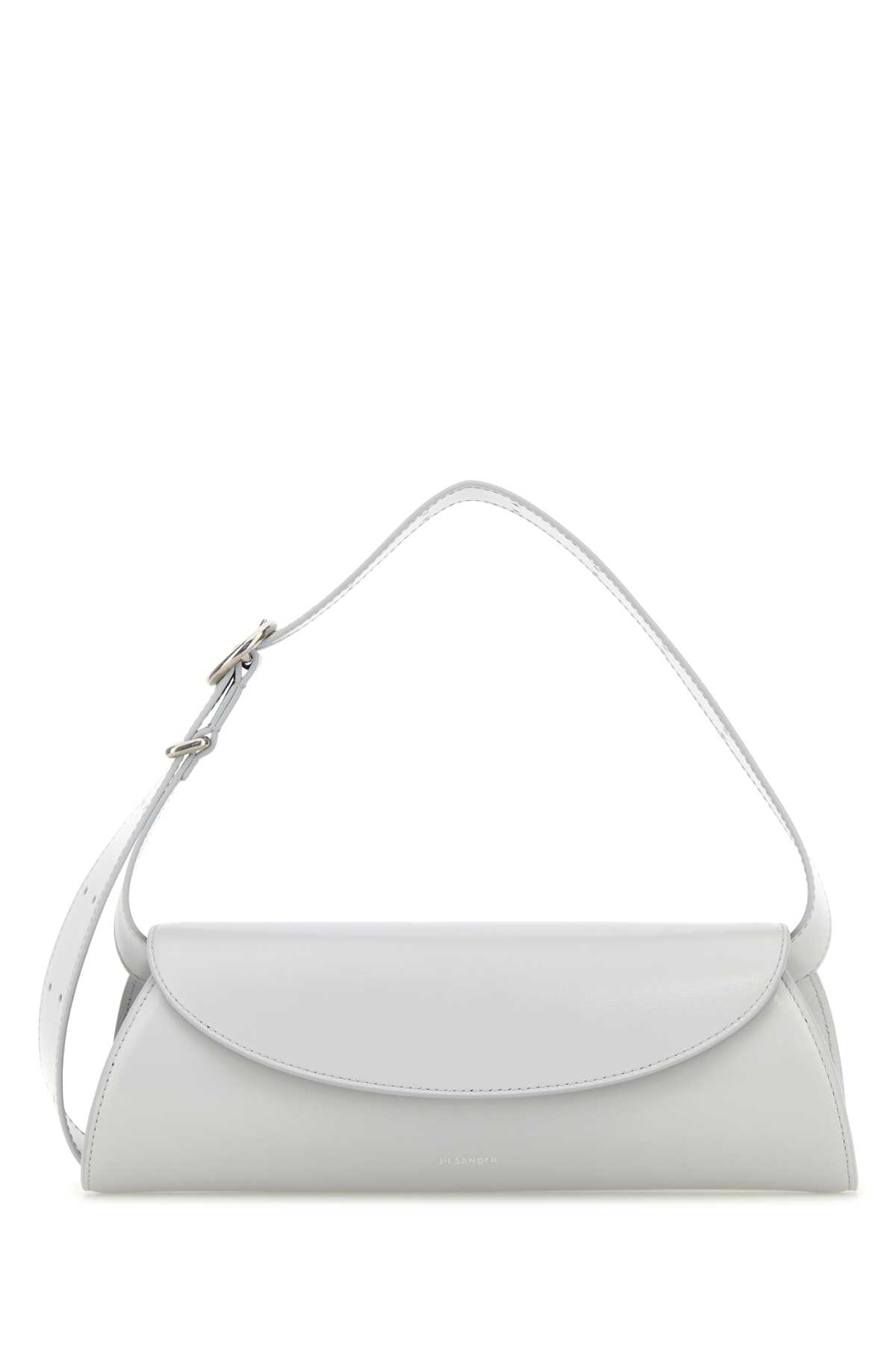 Light grey leather small Cannolo crossbody bag J07WD0023P5355058 (Jil Sander / ハンドバッグ・ショルダーバッグ ) | Jil Sander (ジルサンダー)